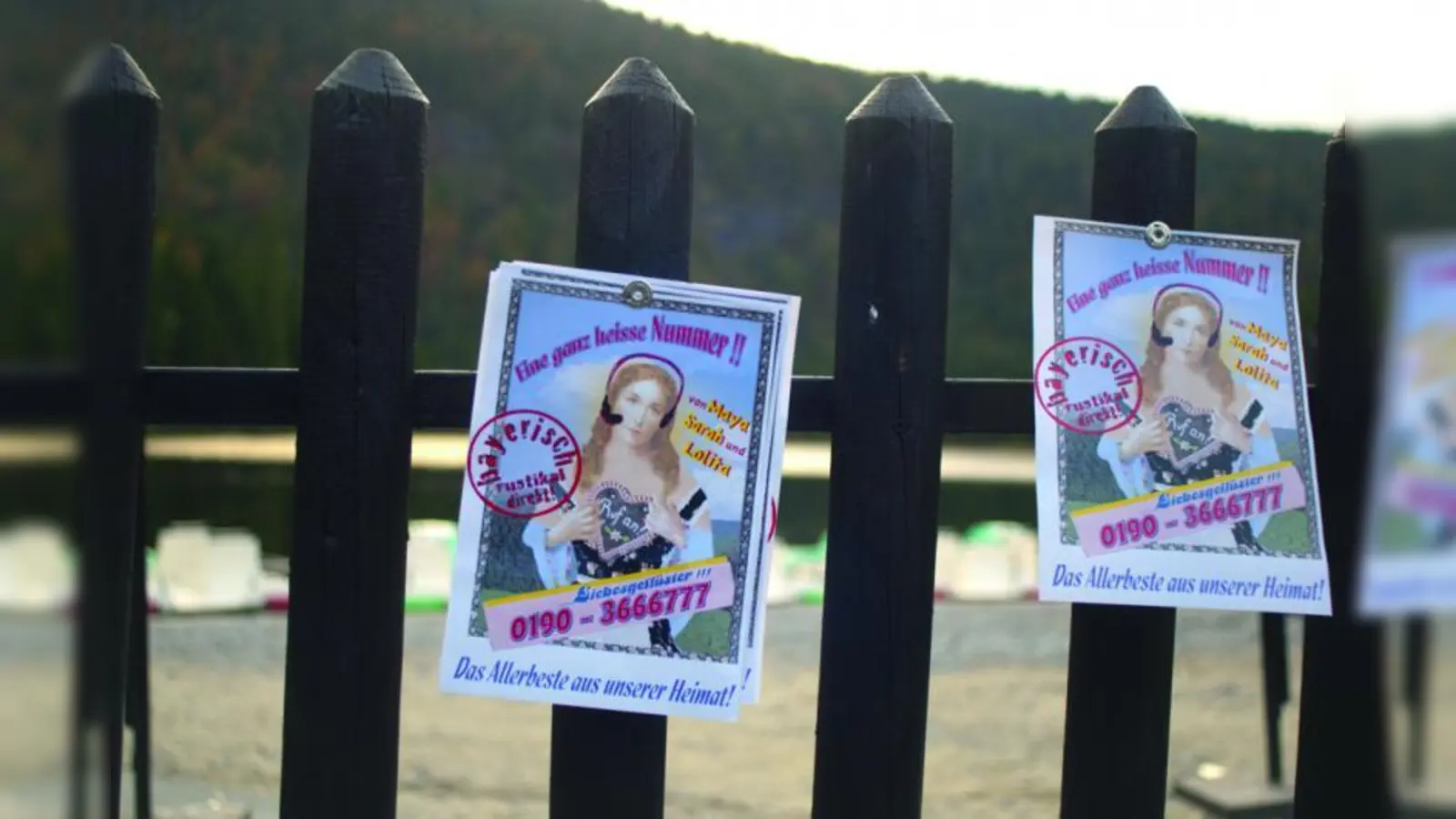 „Eine ganz heiße Nummer” verspricht der Flyer, den die Protagonistinnen des Films im Dorf verteilen. (Foto: Universum films)