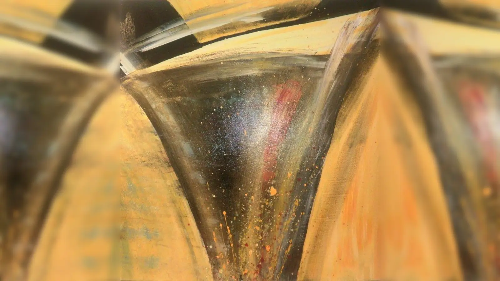 Das Acrylbild &amp;quot;Aperol&amp;quot; von Sonja Hatzelmann ist Teil der Ausstellung der Freien Künstler Olching auf Schloss Blutenburg. (Foto: Sonja Hatzelmann)