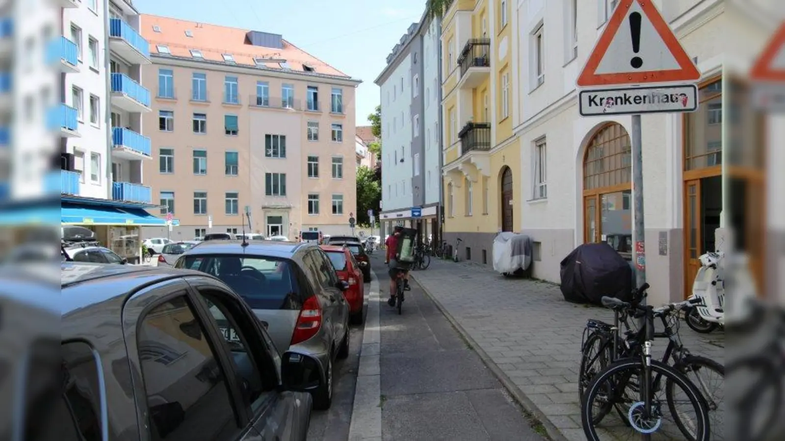Geht es nach dem Bezirksausschuss Neuhausen-Nymphenburg (BA 9) dann soll der Abschnitt der Nibelungenstraße zwischen Renata- und Winthirstraße unter anderem unabhängig von der Frage eines Radwegrückbaus sofort umgestaltet werden. (Foto: sb)