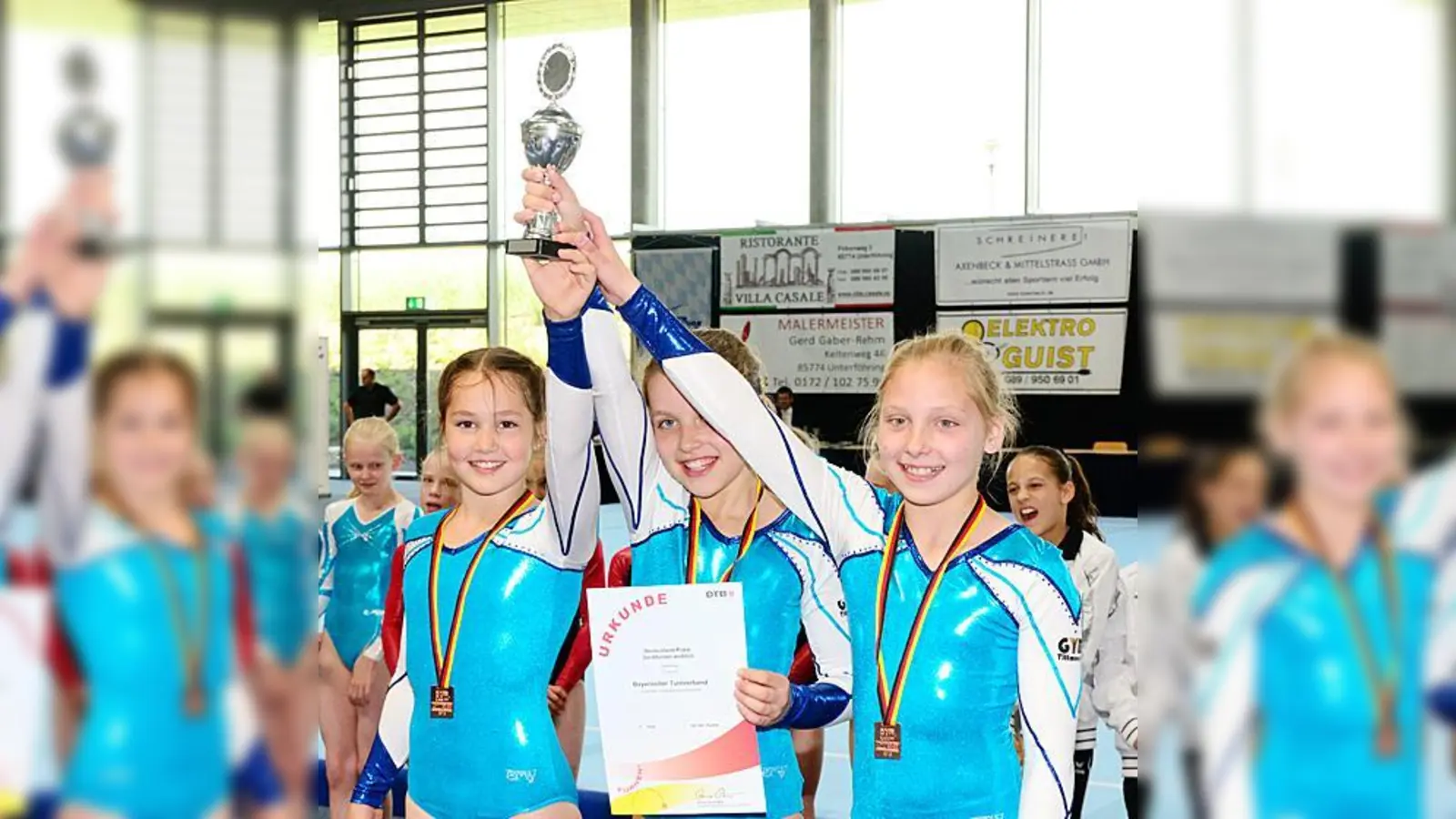 Glücklich: Amelie Baumann aus Unterföhring, Amelie Graf und Luisa Bach vom KTV Ries (v.li.).  (Foto: privat)