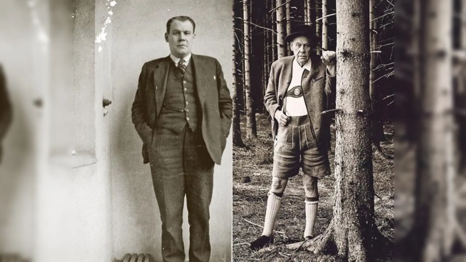 Oskar Maria Graf 1928 in Berlin (links) und 1964 in Berg, fotografiert von Stefan Moses.         (Foto: Bayerische Staatsbibliothek München/Bildarchiv, Münchner Stadtmuseum/Sammlung Fotografie)