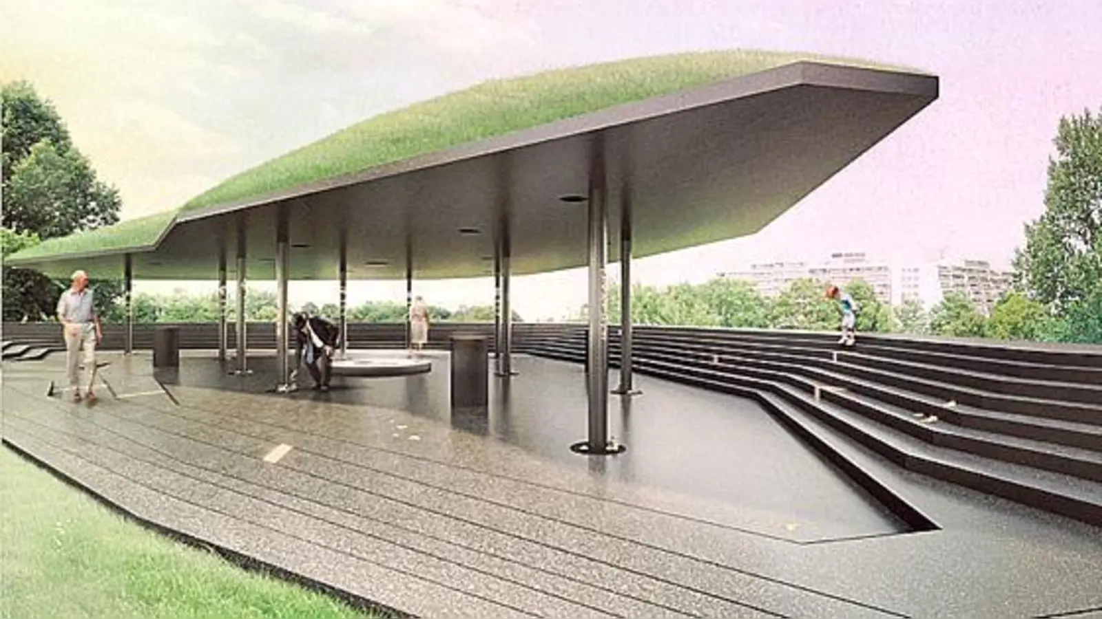 So sollte sie aussehen, die Oly-Gedenkstätte, die nun nach Bürgerprotesten in verschlankter Version einen neuen Platz bekommt.	 (Foto: Brückner + Brückner)