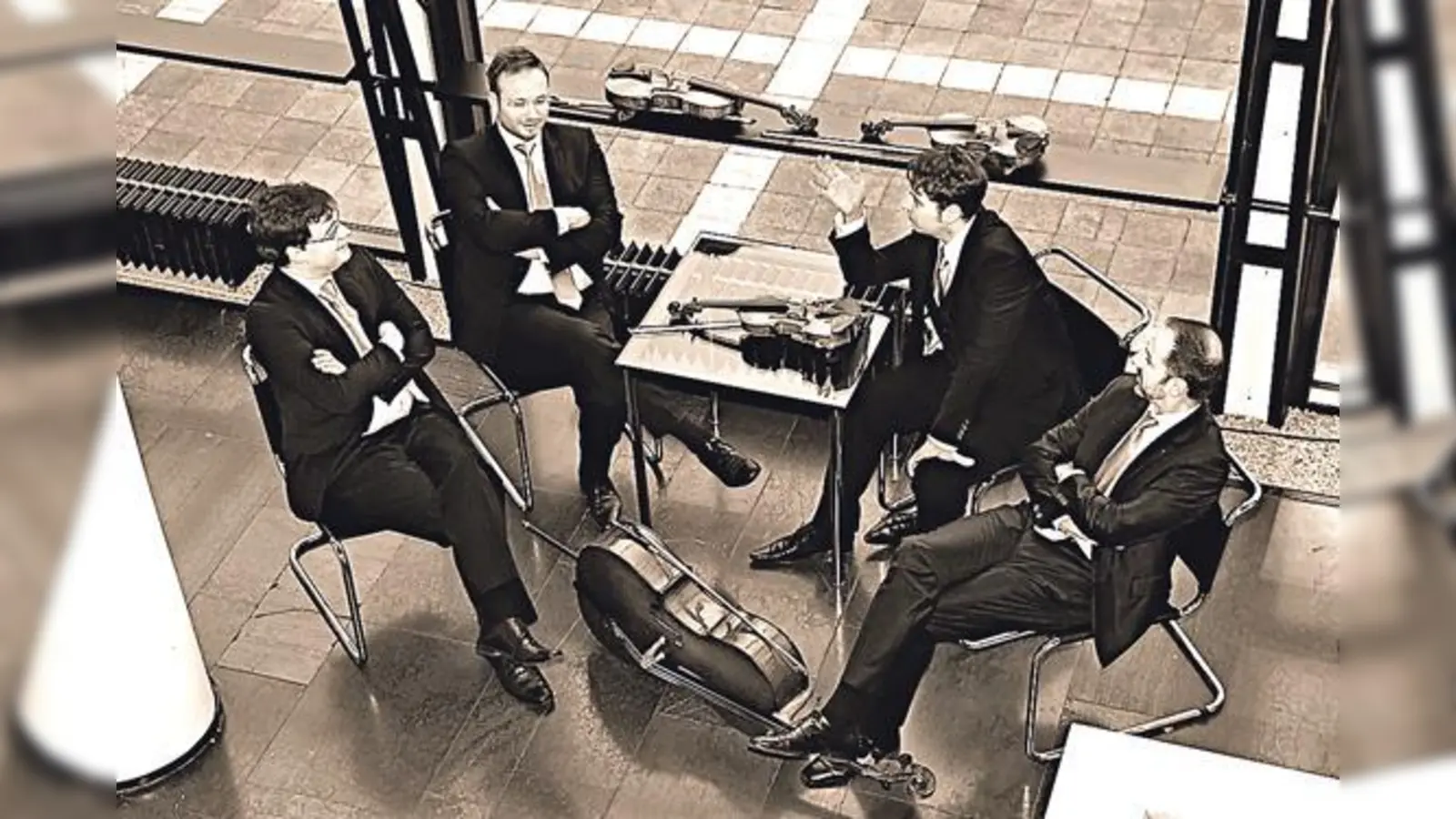 Vier Berufsmusiker aus Bochum und Recklinghausen bilden das Nodelman-Streichquartett. 		           (Foto: VA)