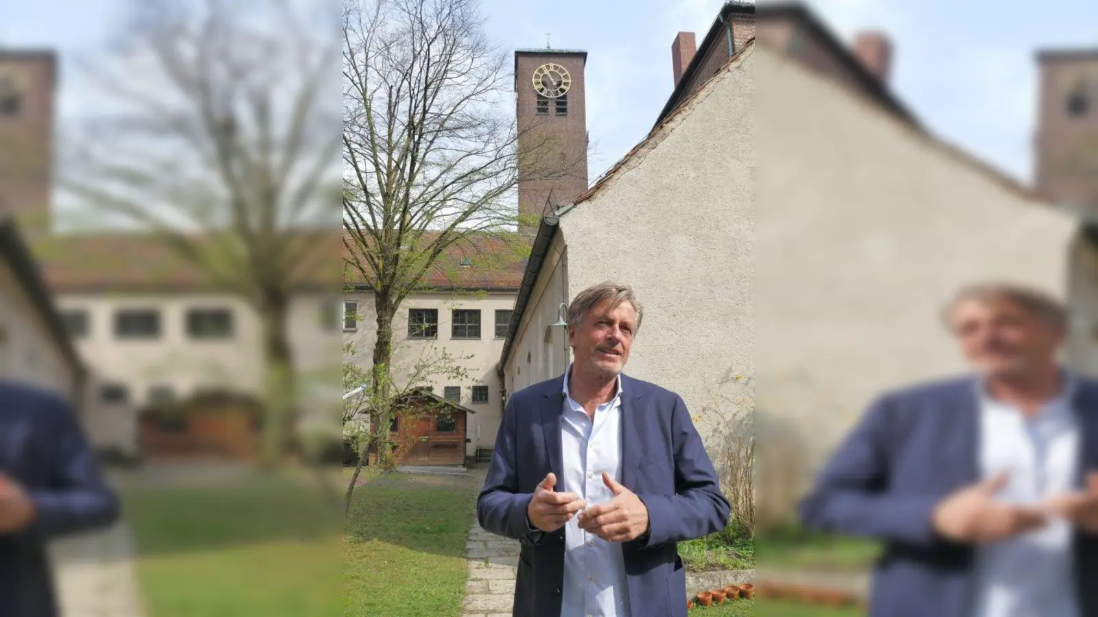 Eine Kirche, die ausstrahlungsstark ins Stadtviertel  leuchtet und viele Menschen unter ihrem Kirchturm versammelt: Daran arbeitet der neue Pfarrer der Auferstehungskirche Bernd Berger seit Anfang März. (Foto: ds)