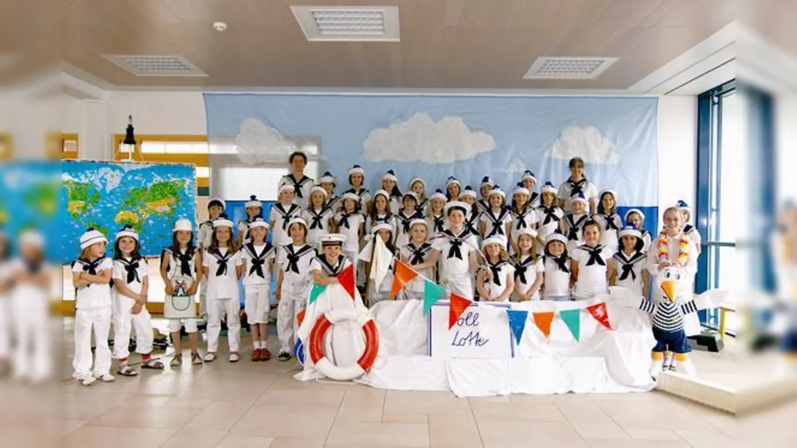 Der Schulchor der Grundschule Hohenbrunn/Riemerling führt das Kindermusical »Eine Seefahrt nach Rio« auf.  (Foto: Veranstalter)