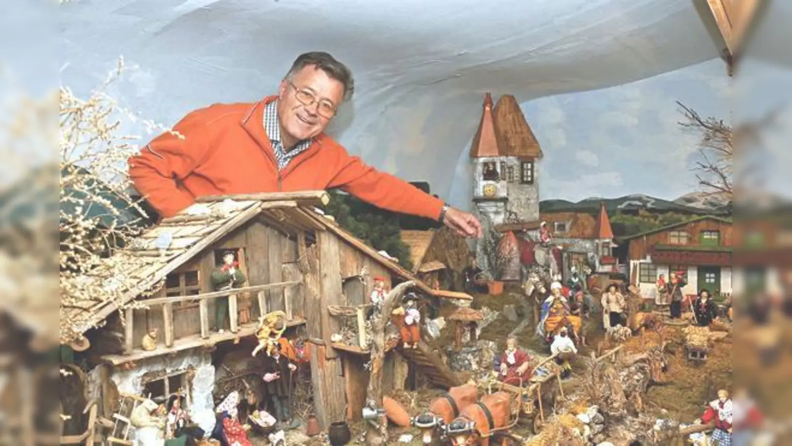 Franz Kisters zeigt seit einigen Jahren seine Krippen beim Ebersberger Christkindlmarkt.	 (Foto: BDS)