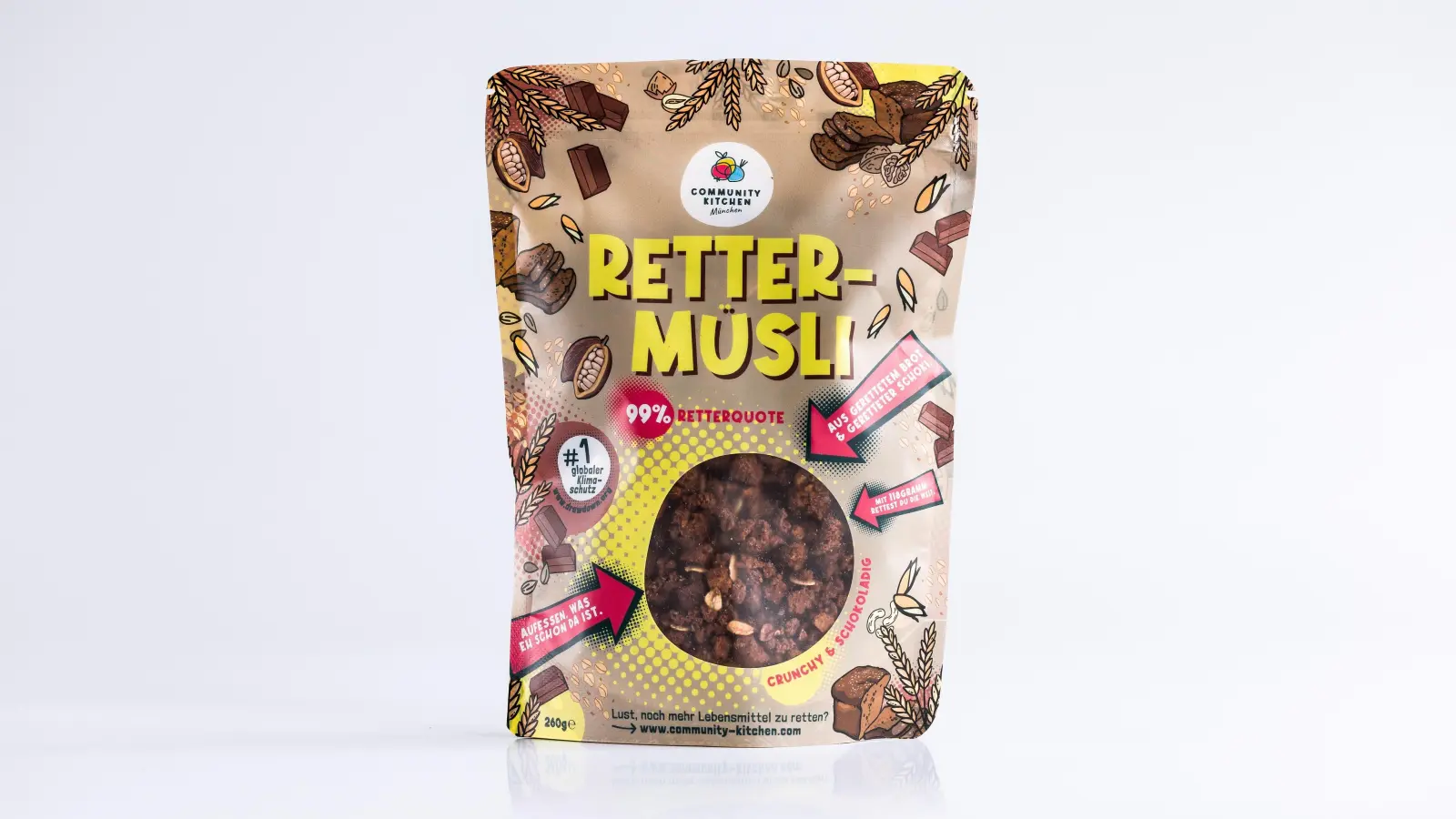 Schmeckt gut und tut der Umwelt gut, das Retter-Müsli der Community Kitchen. (Foto: Hauke Seyfarth)