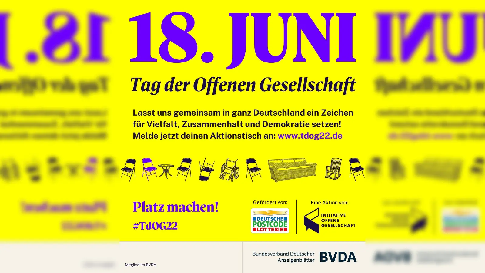 Der Bundesverband Deutscher Anzeigenblätter (BVDA) und seine Mitgliedsverlage (darunter die Münchner Wochenanzeiger) unterstützen den Tag der offenen Gesellschaft. (Foto: BVDA)