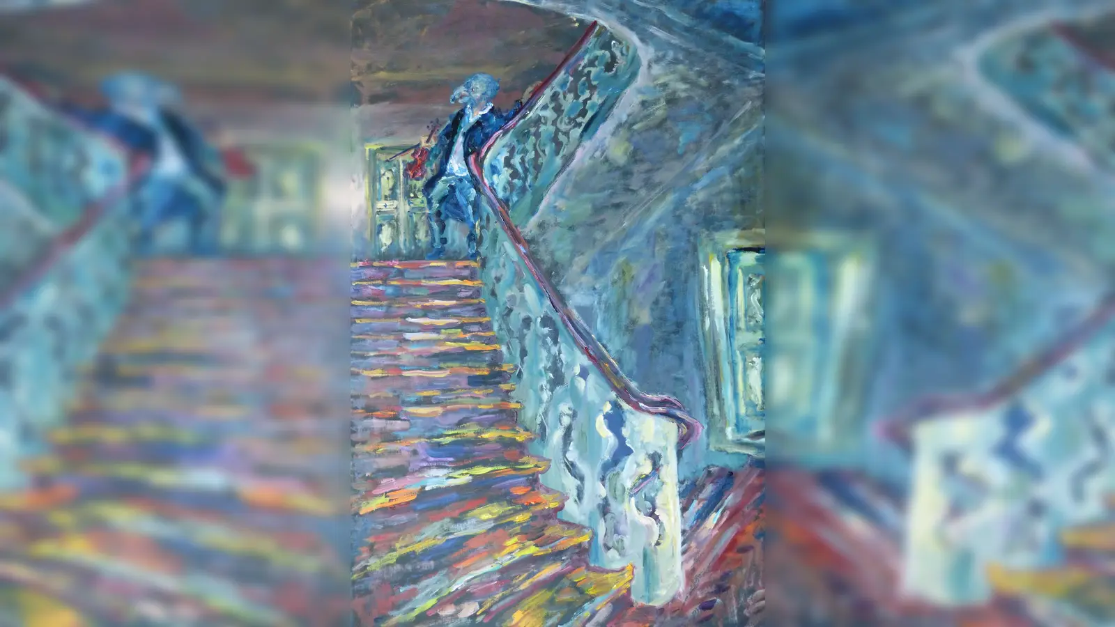 „Nach dem Wandelkonzert im Pflegschloss“ ist der Titel dieses Werkes. (Foto: Angelika Böhm-Silberhorn)