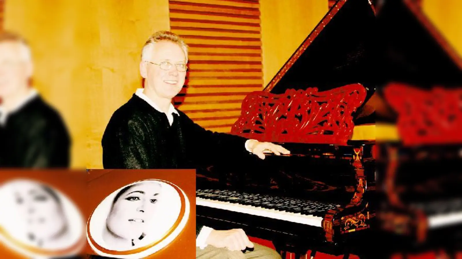 Markus Lentz, der Leiter der Grünwalder Musikschule freut sich den einzigartigen Maria Callas-Flügel zu Gast zu haben.  (Fotos: hol)