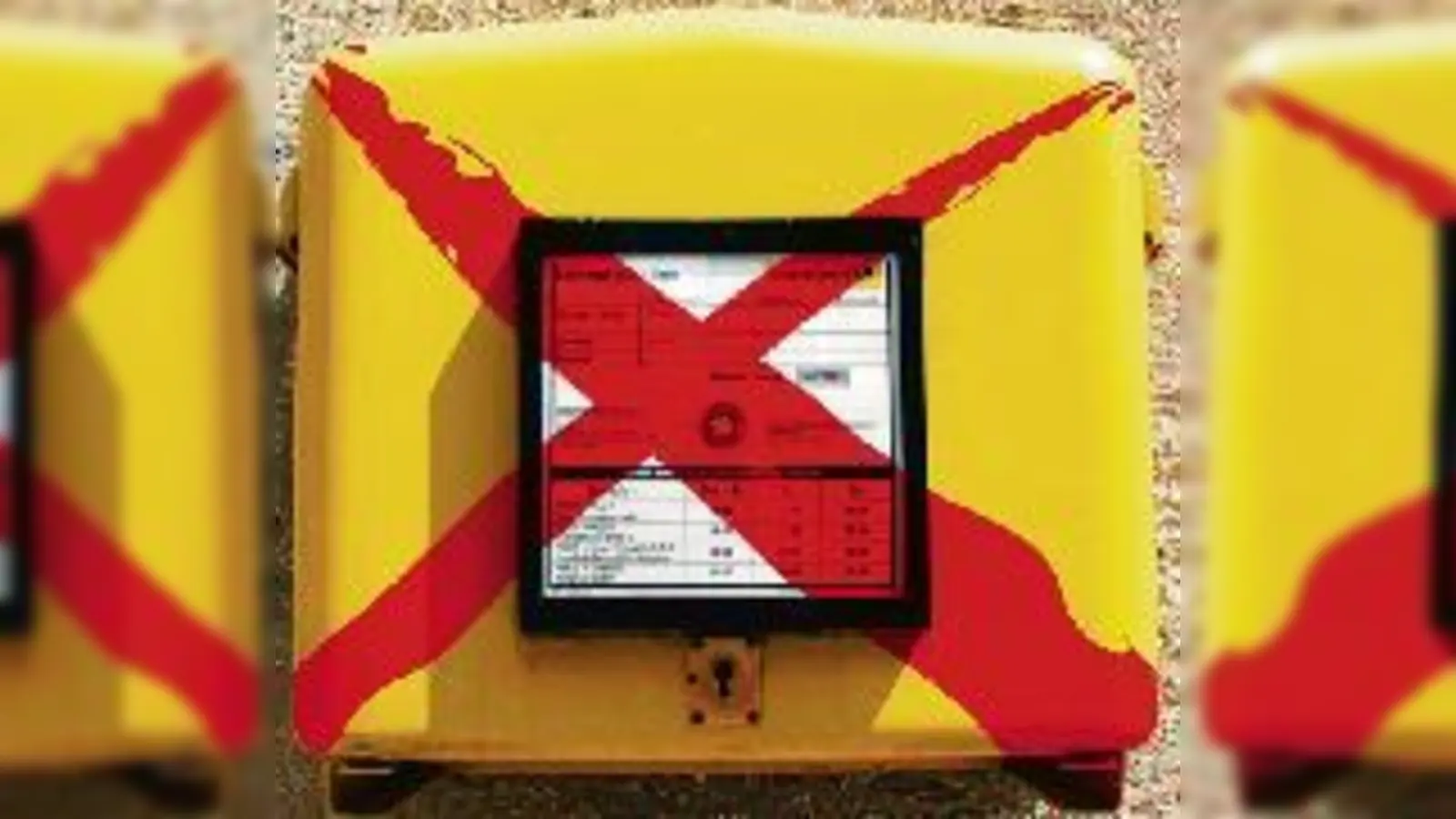 Service  Fehlanzeige. Den Anwohnern fehlt der abgeschraubte Briefkasten an der Luisenstraße.  (Foto: Pixelquelle)