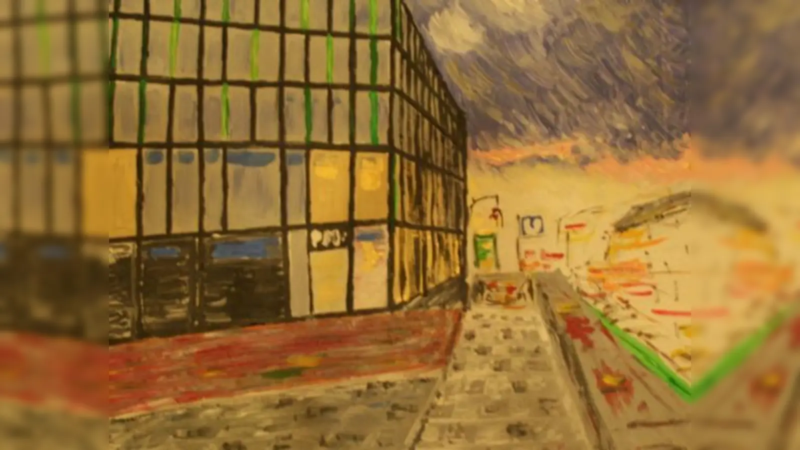 Dieses Bild der Künstlerin zeigt den Sonnenuntergang über Moosach.	 (Foto: VA)