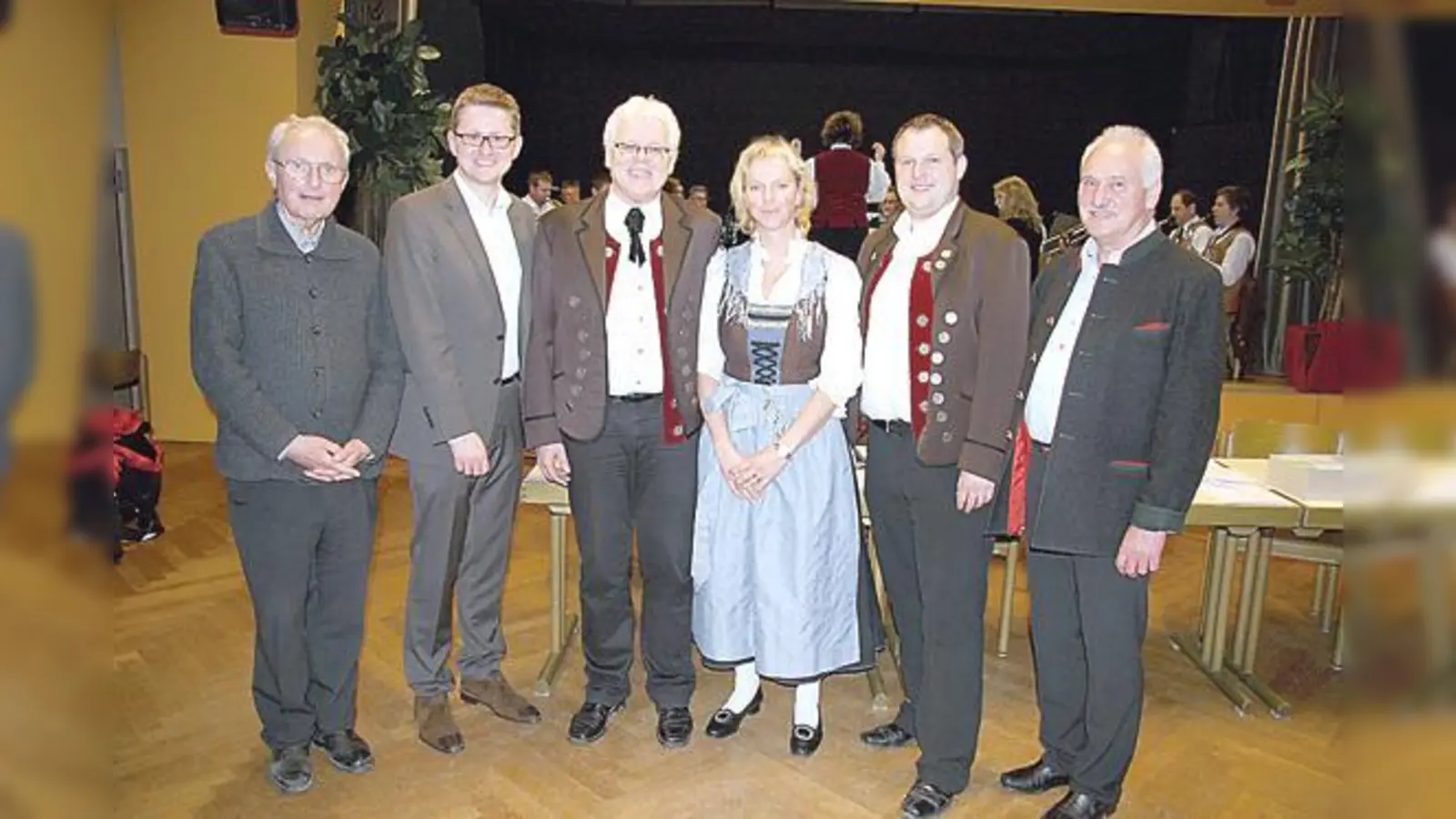 Der auf der Jahresmitgliederversammlung gewählte Vorstand des Truderinger Musikvereins. 	 (Foto: Verein)