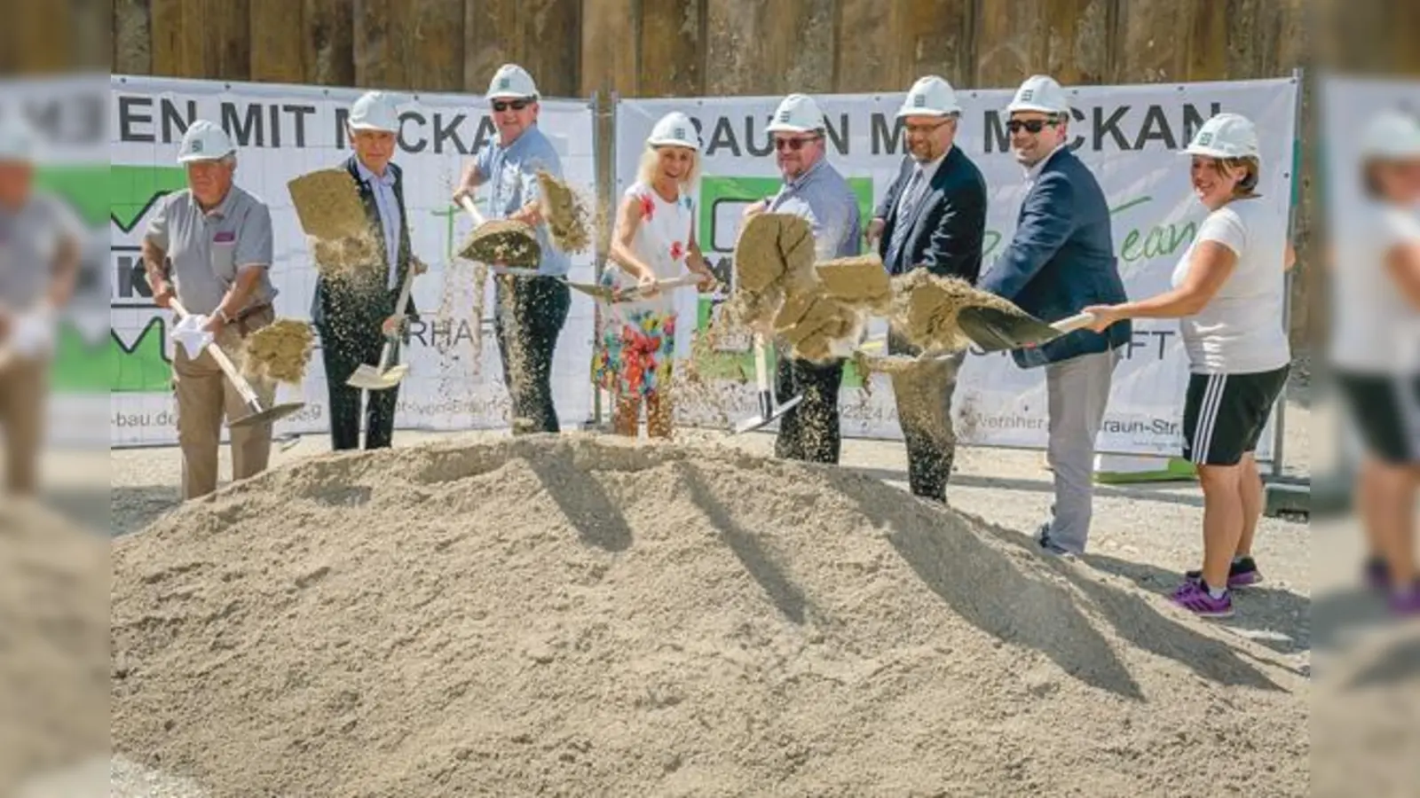 Von links: Horst Wiedemann, Alexander Pfletscher, Horst Blank, Gabriele Müller, Reimar Pfalz, Günter Rudolf, Matthias Thiry und Katharina Dworzak.	 (Foto: Gemeinde Haar)