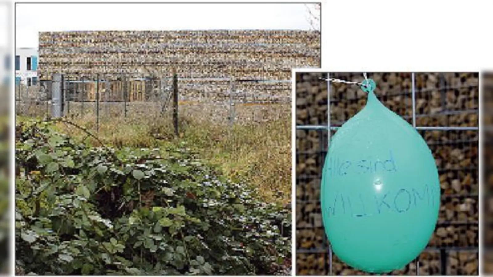 Die vier Meter hohe Lärmschutzwand an der Nailastraße sorgte in den vergangenen Tagen für heftige Diskussion. 	 (Fotos: ar)