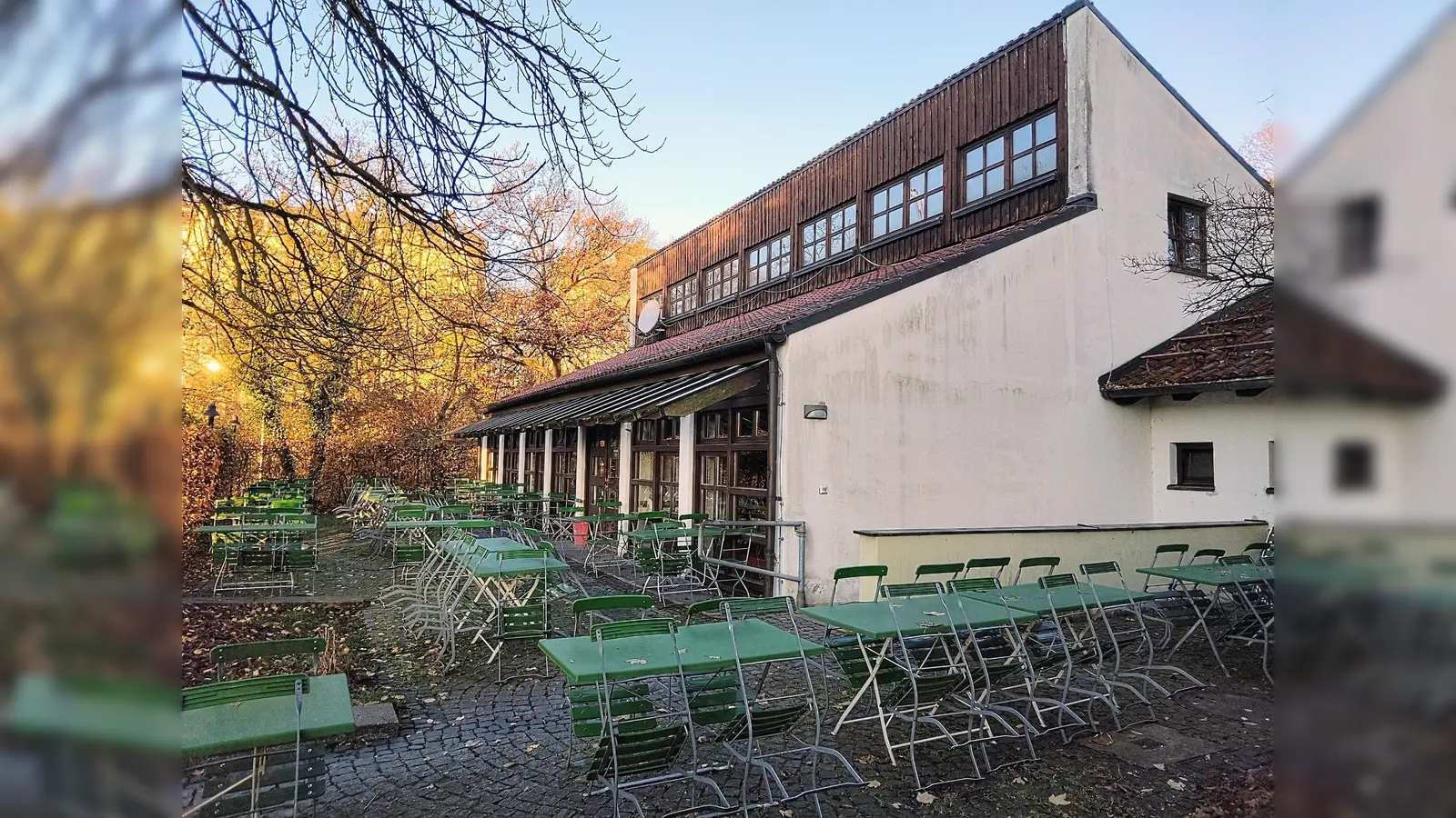 Die Gaststätte früh morgens. Tagsüber und abends wird sie von den anwohnenden Bürgers geschätzt und besucht. (Foto: tje)