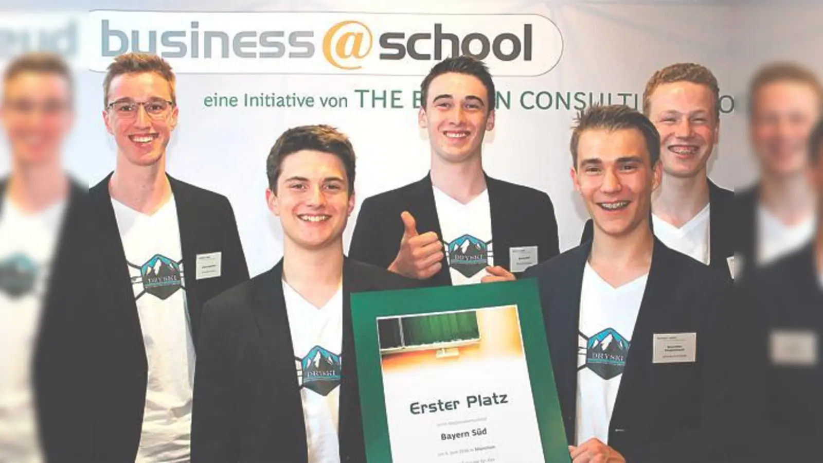 Kirchheimer Genies von morgen: Julian Langschwert, Nicolai Hornung, Quentin Wolf, Maximilian Raupenstrauch und Leon Pfeffer (v. li.).	 (Foto: business@school.)