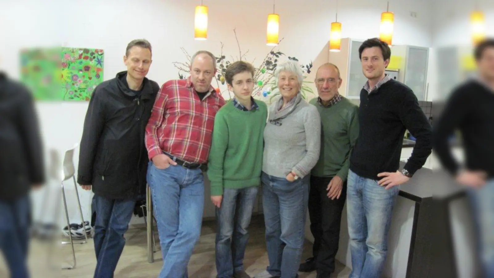 Der neue Grünen-Vorstand (von links): Martin Austen (Kassier), Harald Schmitt (Beisitzer), Elias Oppenrieder (Sprecher), Catherine Lodge (Sprecherin), Dr. Rainer Herbeck (Beisitzer), Mark Lafogler (Sprecher). (Foto: Grü)