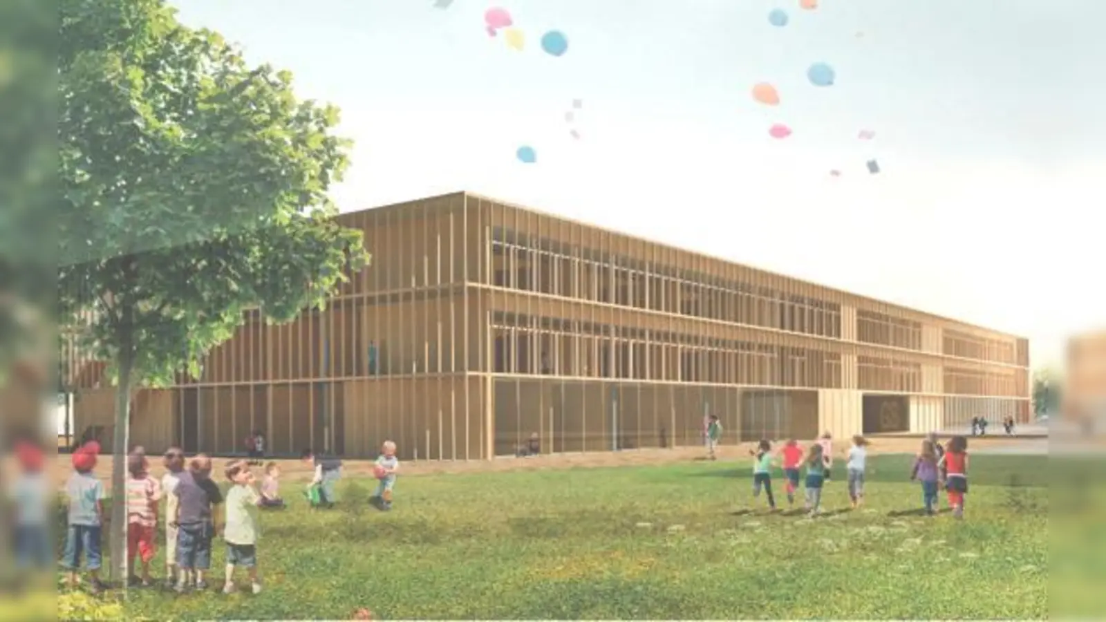 Die Ruth-Drexel-Grundschule ist eine von vier neuen Grundschulen, die aus Kosten- und Zeitgründen in einem modularen System errichtet werden.	 (Foto: wulf architekten)