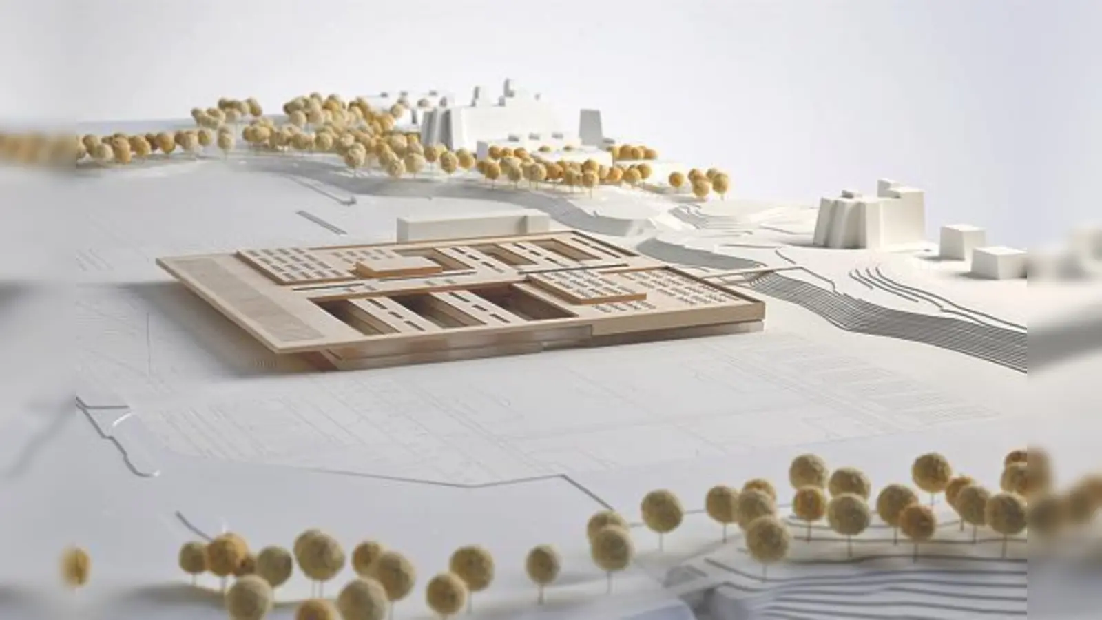 So soll 2018 gebaut werden: Der Siegerentwurf von Dietrich Untertrifaller mit Balliana Schubert als Landschaftsarchitekten.          (Foto: TUM/Studio Roland Schmid)