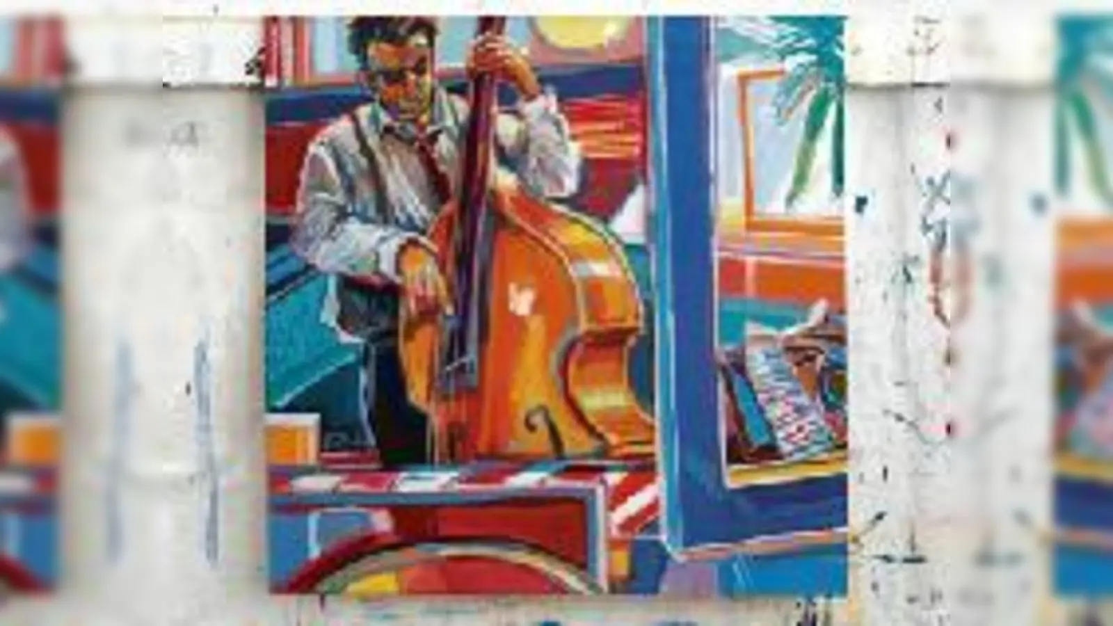 Mike Keilbach hat diesen Bassisten in Öl festgehalten.	 (Foto: Veranstalter)