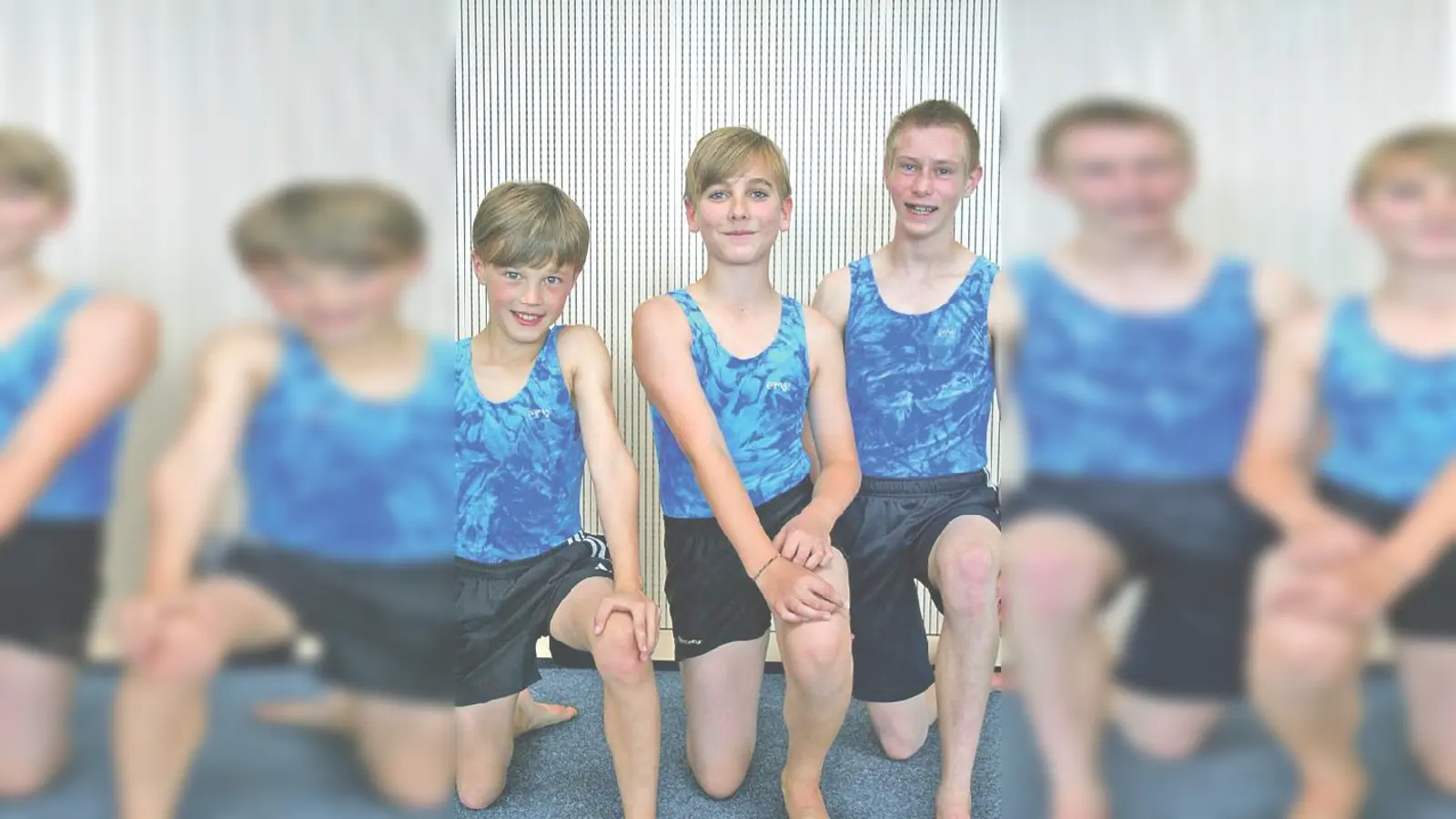 Die drei TSV Haar-Turner bei der Kinderolympiade in Neumark.	 (Foto: VA)