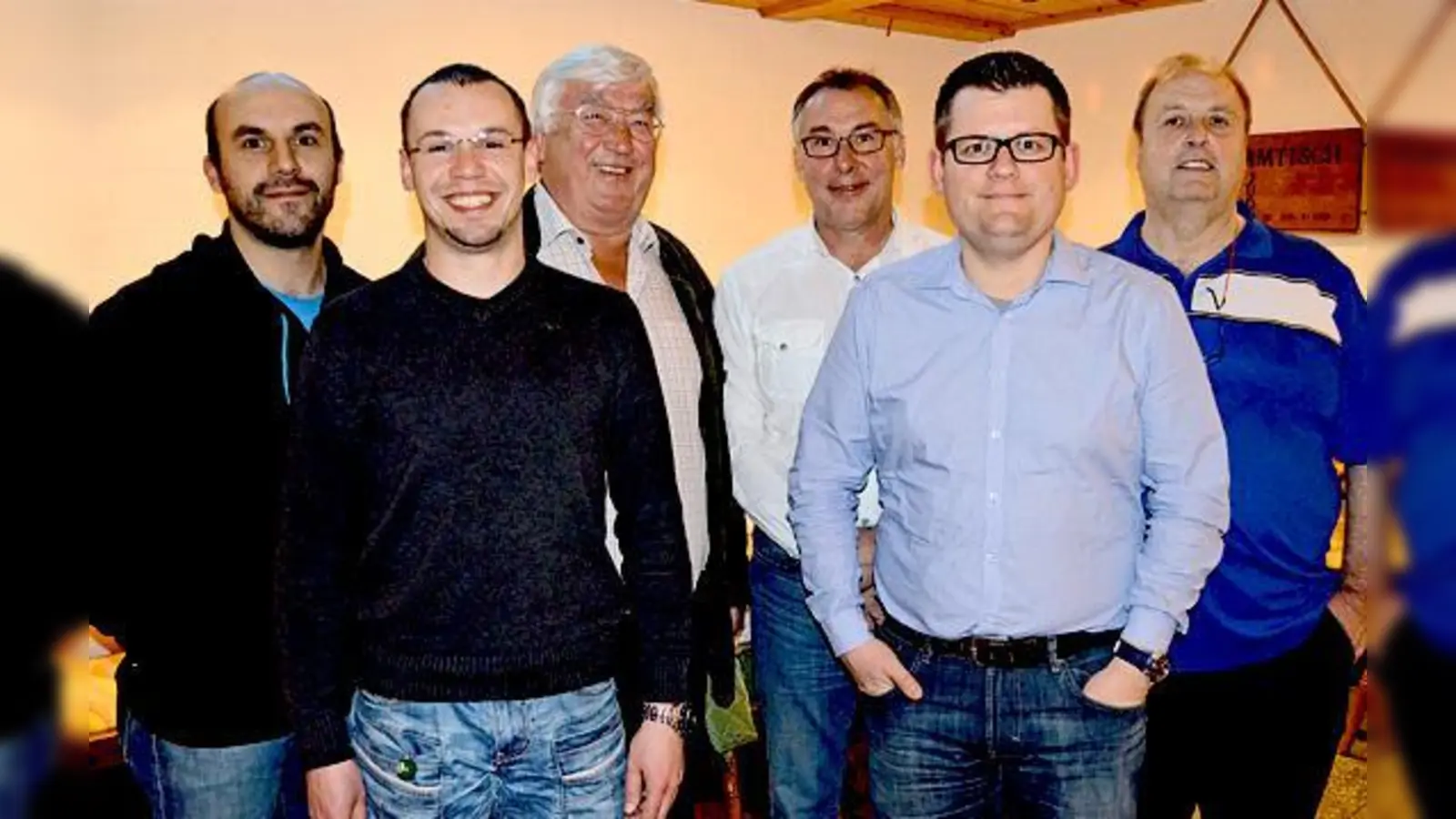 Ein Teil des Fairplay-Teams (v.l.): Christos Sofis, Marian Zech, Rudolf Maurer (Organisation »Runde Tische«), Ulrich Goldmann, Stefan Seitz und Helmut Grohmann.	 (Foto: E.S.)