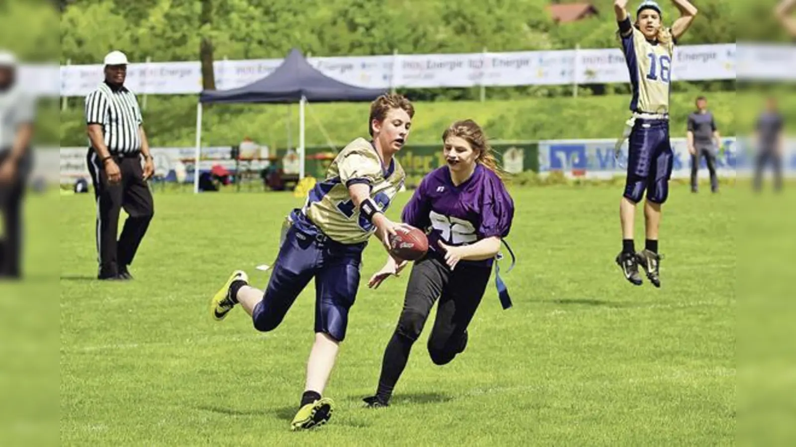 Günter Braun beim erfolgreichen Touchdown Run.  (Foto: Christiane Biegert)