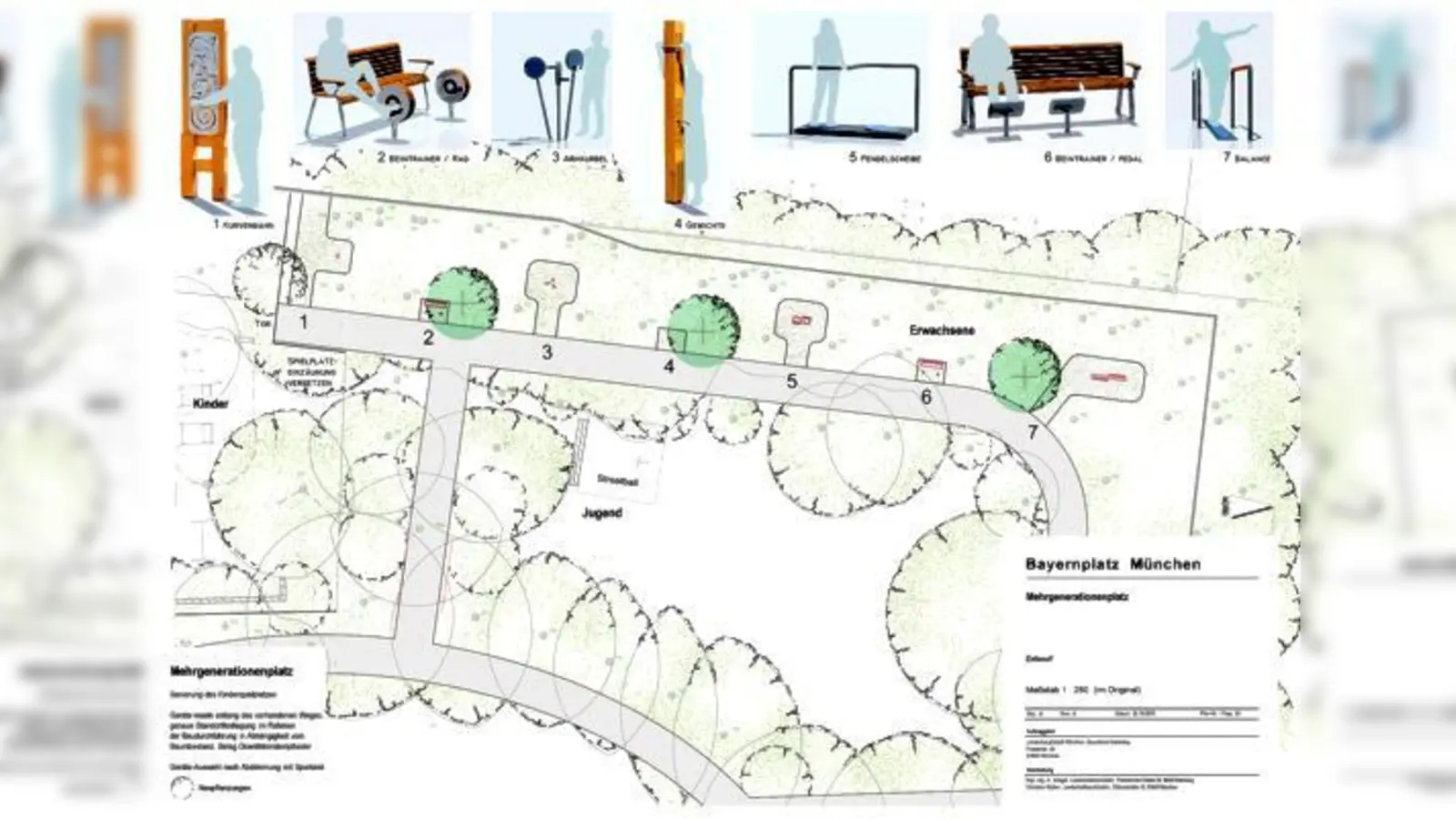 Im Luitpoldpark wird anlässlich seines 100-jährigen Geburtstags einiges erneuert. So entsteht unter anderem auch ein Mehrgenerationenplatz.	 (Foto: LHM)