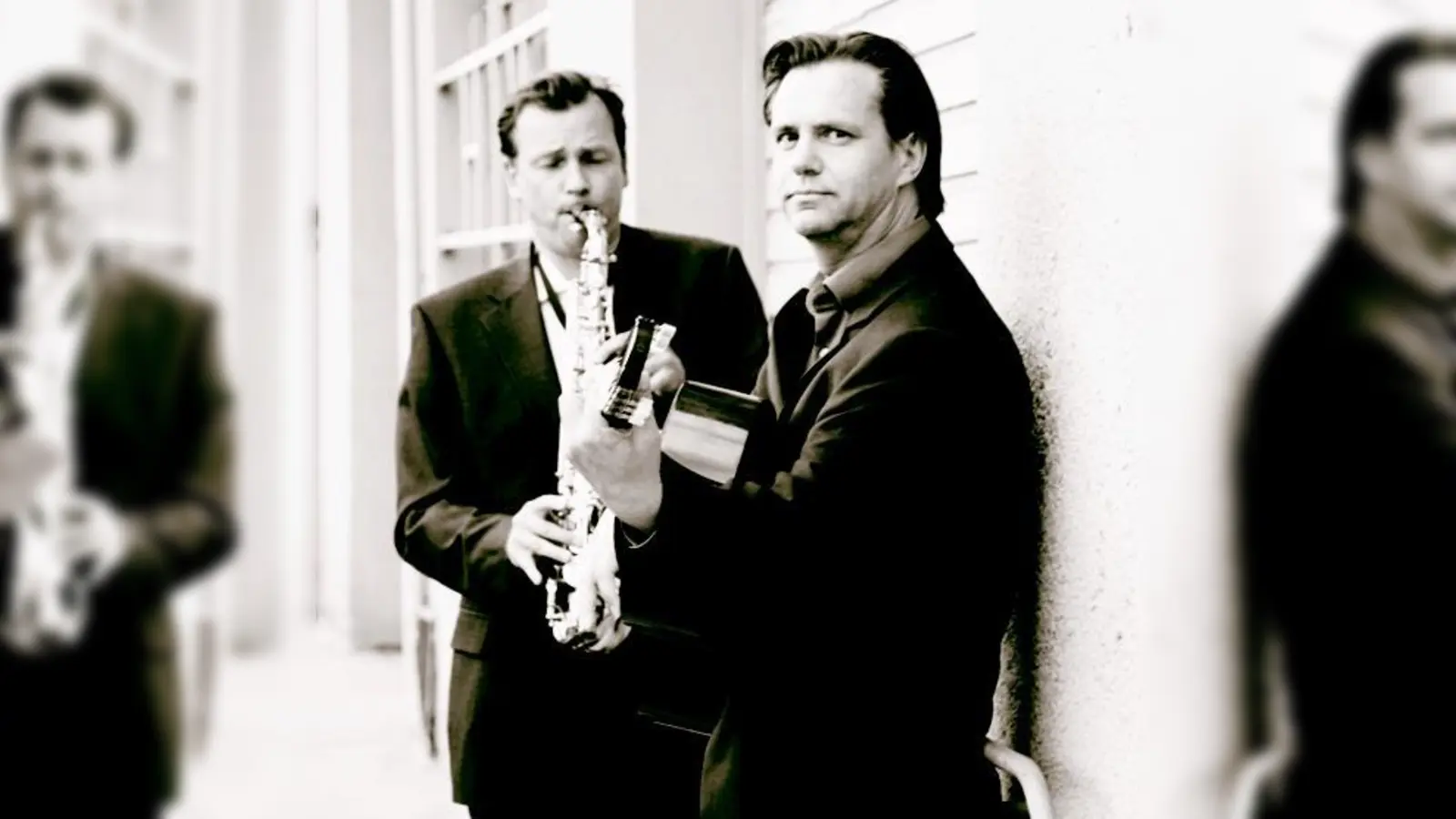 Walter Frammelsberger-Sanchez (re.) und Stefan Schwänzl unterhalten mit spanischer Musik. 	 (F.: Privat)