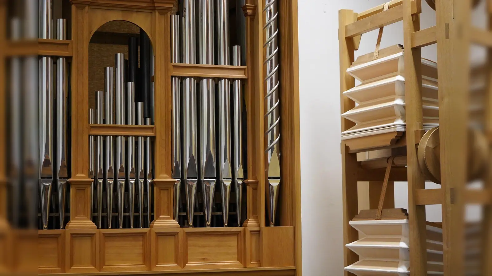 Bei der großen Orgelnacht der HMTM wird auch die neue Fratti-Orgel vorgestellt. Auf ihr kommen Werke des 16. und 17. Jahrhunderts besonders gut zur Geltung.  (Foto: © HMTM)