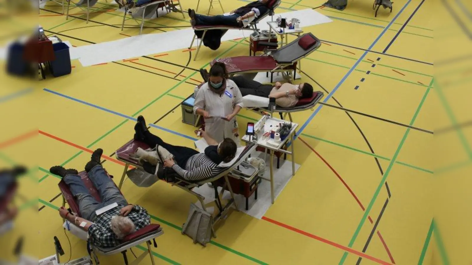 Über 350 Blutspender kamen zum Campus Freiham, darunter 68 Erstspender. (Foto: BRK Aubing)