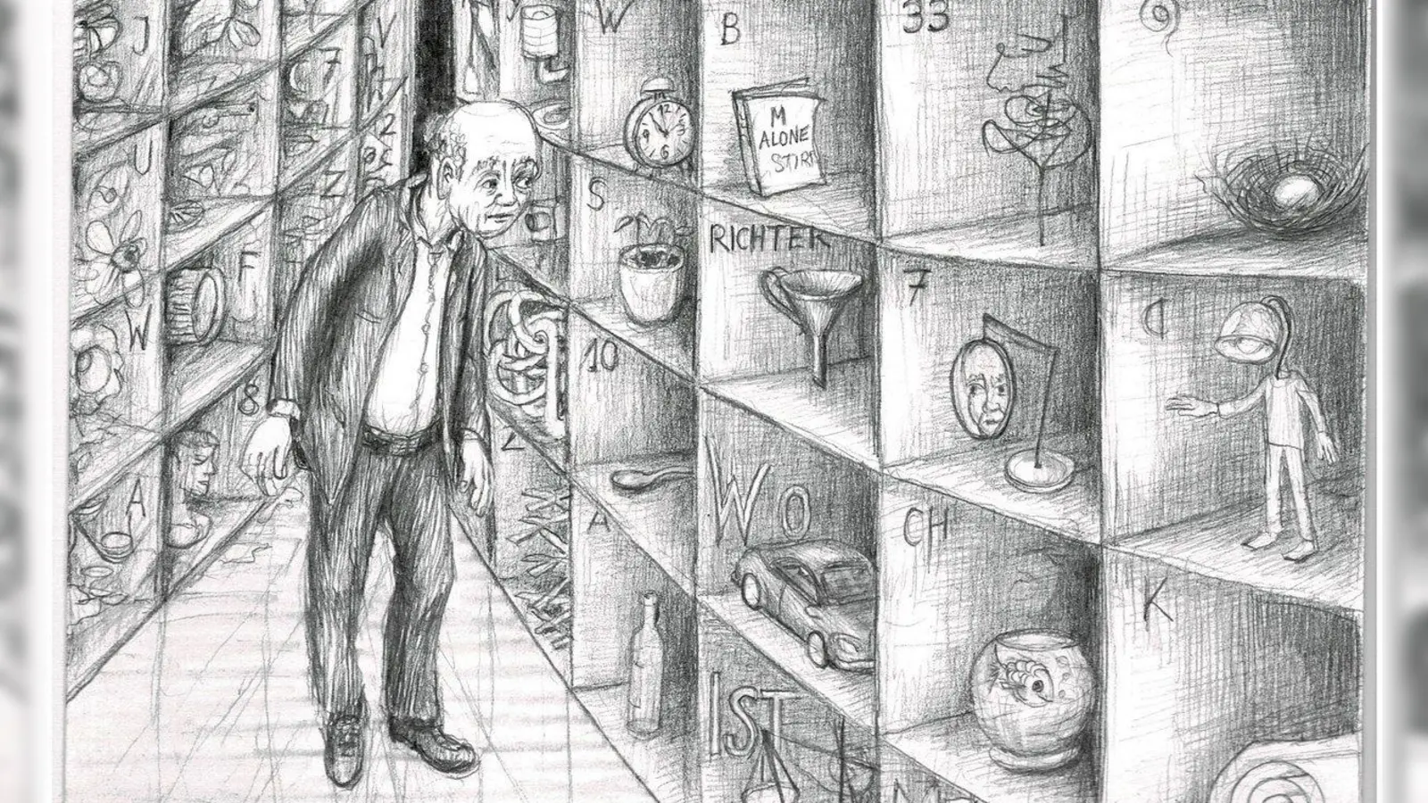 Eine Zeichnung aus der Graphic Novel „Im Demenzlabyrinth” von Albin Zauner. (Bild: Albin Zauner)