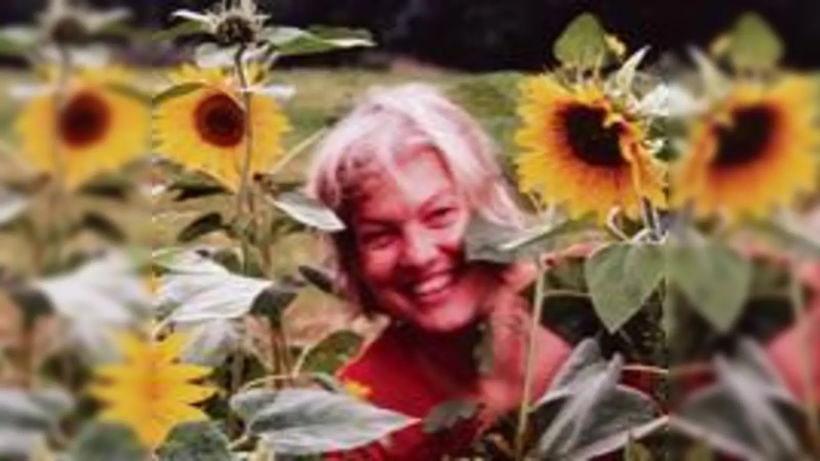 Regina Haller im Sonnenblumenfeld.  (Foto: Privat)