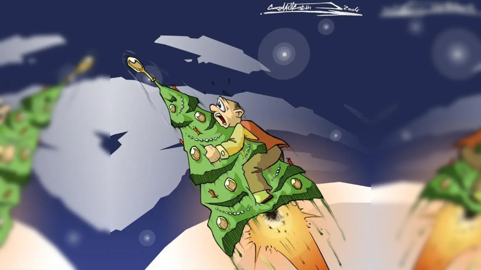 Ein grotesk-romantisches Himmelfahrtskommando, das solange auf den Weihnachtsputz haut, bis der letzte vor Rührung wimmert gibt es in Neuperlach.  (Foto: VA)