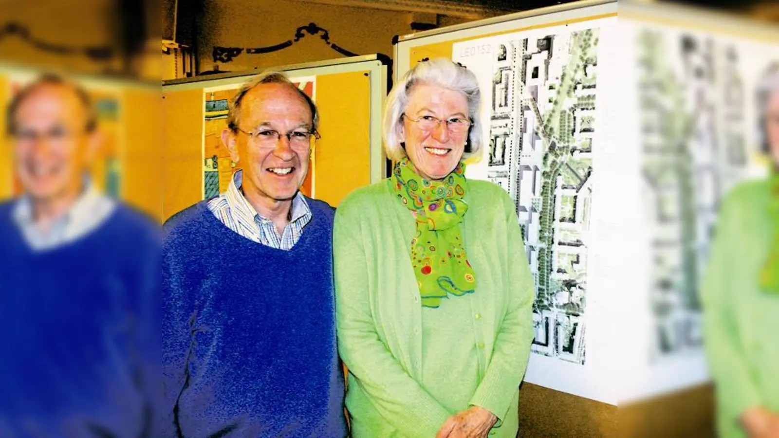 Anwohner Vera und Trevor Gyngell (l.) freuen sich auf die neue Anordnung auf dem heutigen Metro-Hotel-Gelände.  (F.: ko)