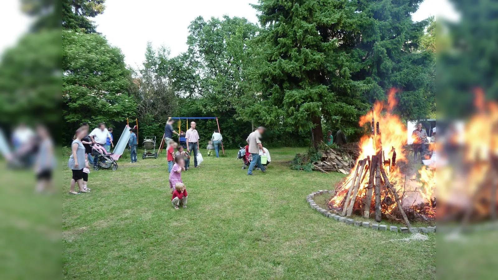Am 24. Juni wird ein Johannifeuer im Pfarrgarten von Maria Ramersdorf entzündet. (Foto: Pfarrverband Maria Ramersdorf)