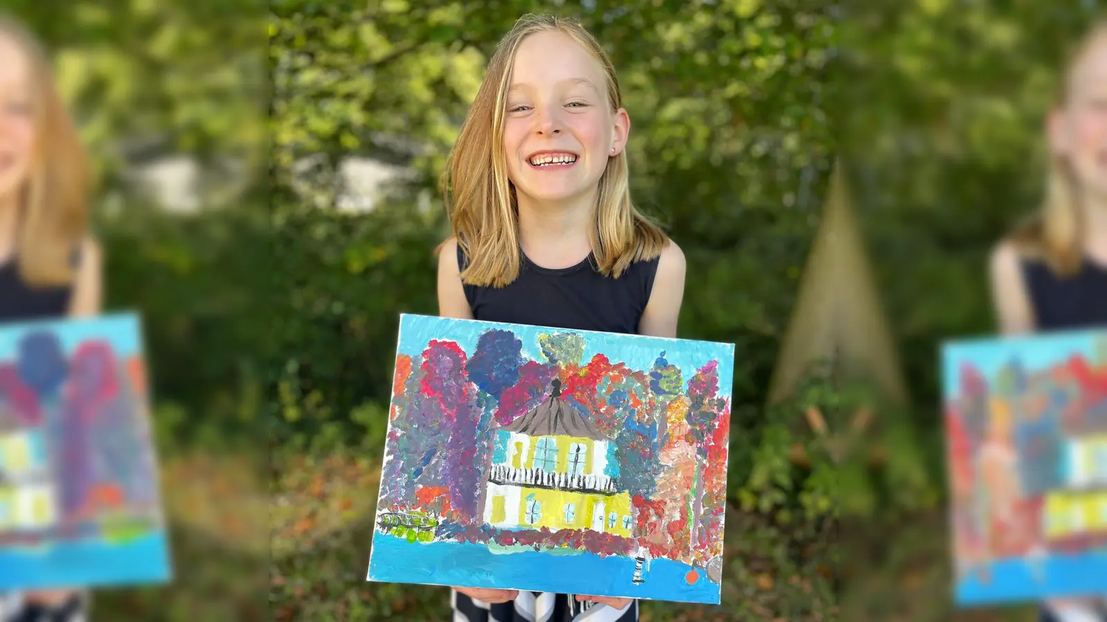Freut sich über ihren Erfolg: Lucia Taboga hat mit ihrem Bild beim Malwettbewerb der Tutzinger Brahmstage gewonnen. (Foto: Pamela Kremer)