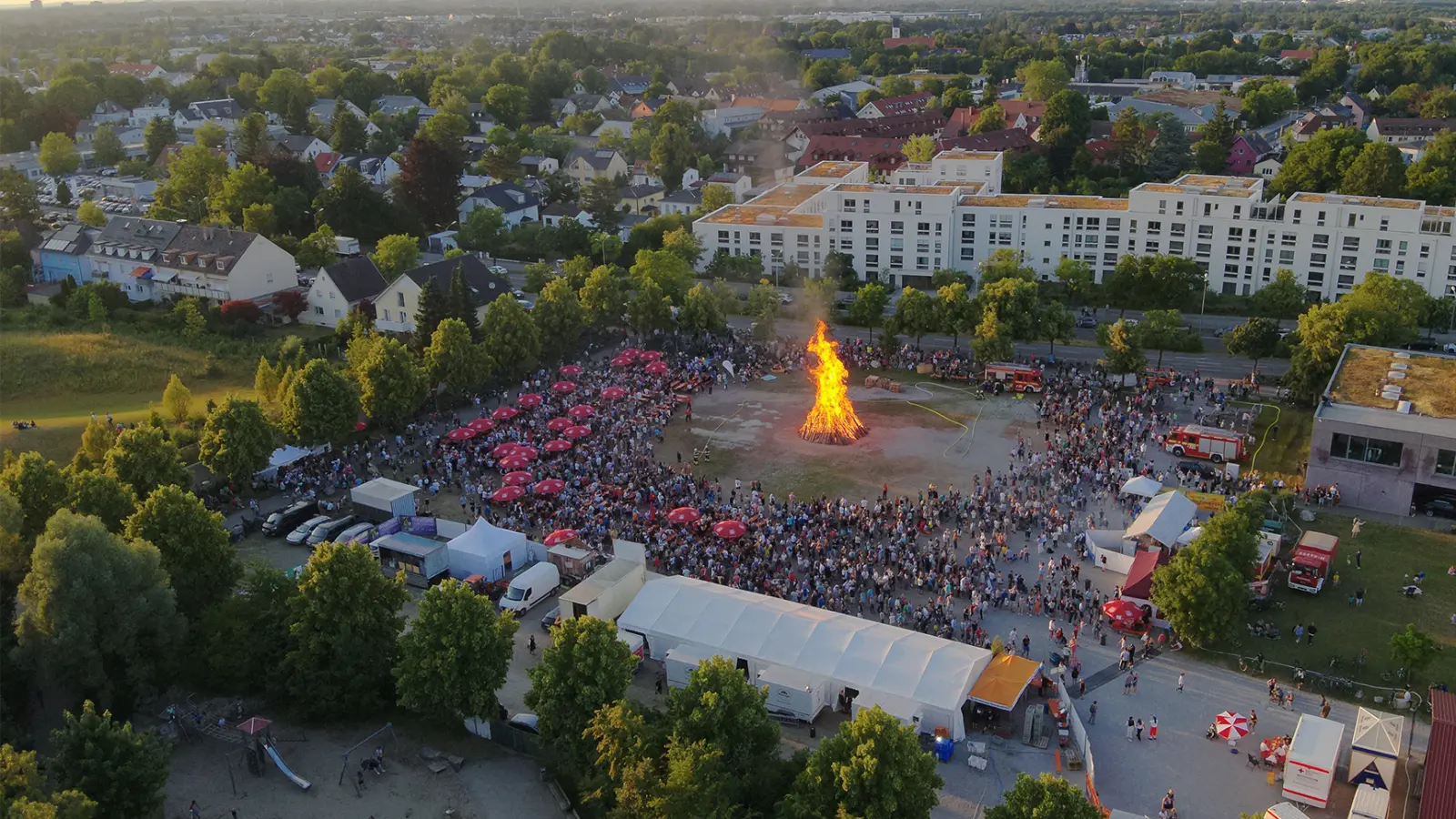 Am 28. Juni findet wieder die Truderinger Sonnwendfeier statt. Alle sind eingeladen.  (Foto: THW München-Ost)
