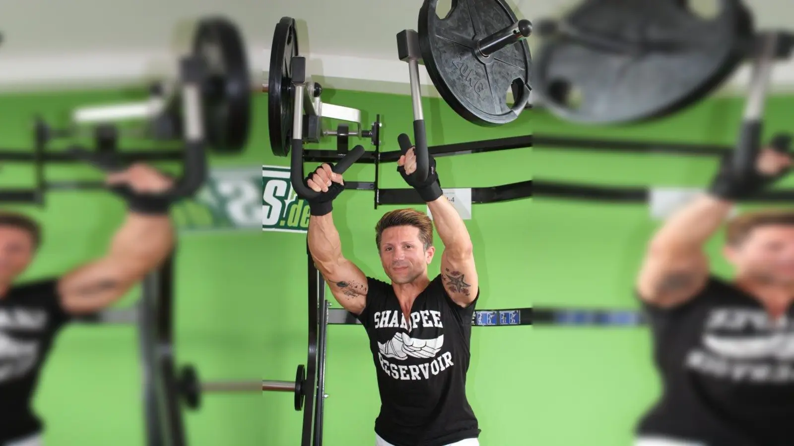 40 Kilo wuchtet Florin Jocebescu am Groundbase Jammer nach oben. (Foto: job)