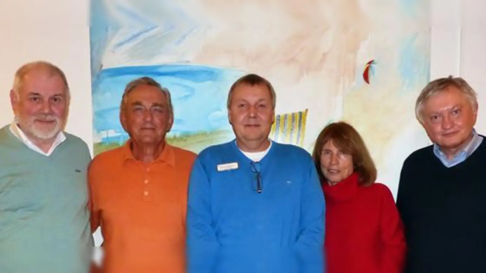 Birgit Krause-Michel und die Mitglieder der Alzheimer Gesellschaft Ebersberg (v. l.): Willi  Daniels, Hans L. Schneider, Werner Benningsfeld und Hans Gnahn. 	 (Foto: Berwanger)