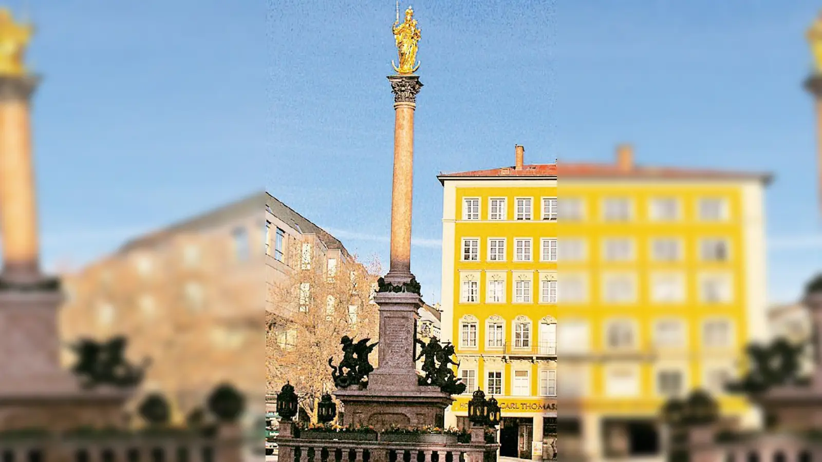 Rund um die Mariensäule am Marienplatz. Die große Maiandacht am Sonntag.	 (Foto: Archiv)