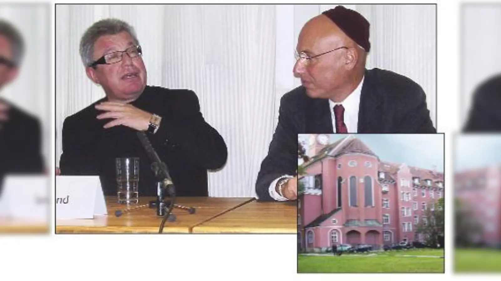»Ich mag den Platz«: Stararchitekt Daniel Libeskind (l.) will Am Gries (kl. Foto) eine Synagoge bauen. Laut Projektleiter Terry Swartzberg werden auch die Anliegen der Anwohner berücksichtigt.		 (Fotos: js)
