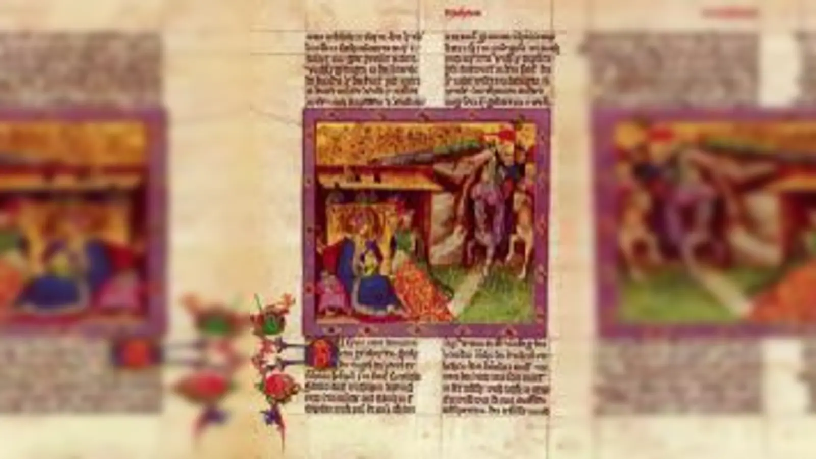 Szene »Anbetung des Kindes« aus der  (Ottheinrich-Bibel.Foto: VA)
