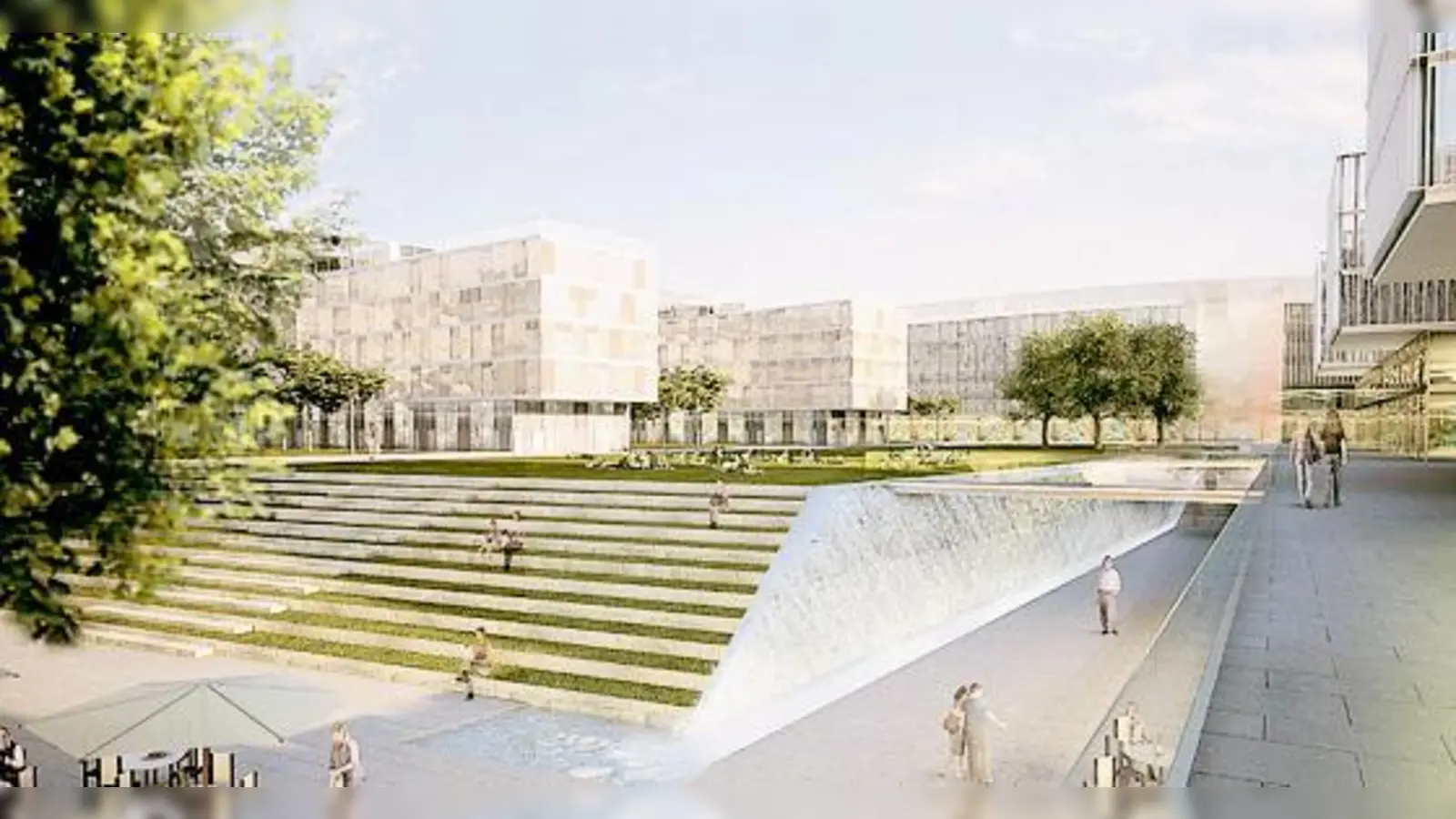 Ein Traum, der nur sehr langsam in erfüllung geht: Das aktuelle Planungskonzept für den Hanns-Seidel-Platz.	 (Foto: Stadt München)