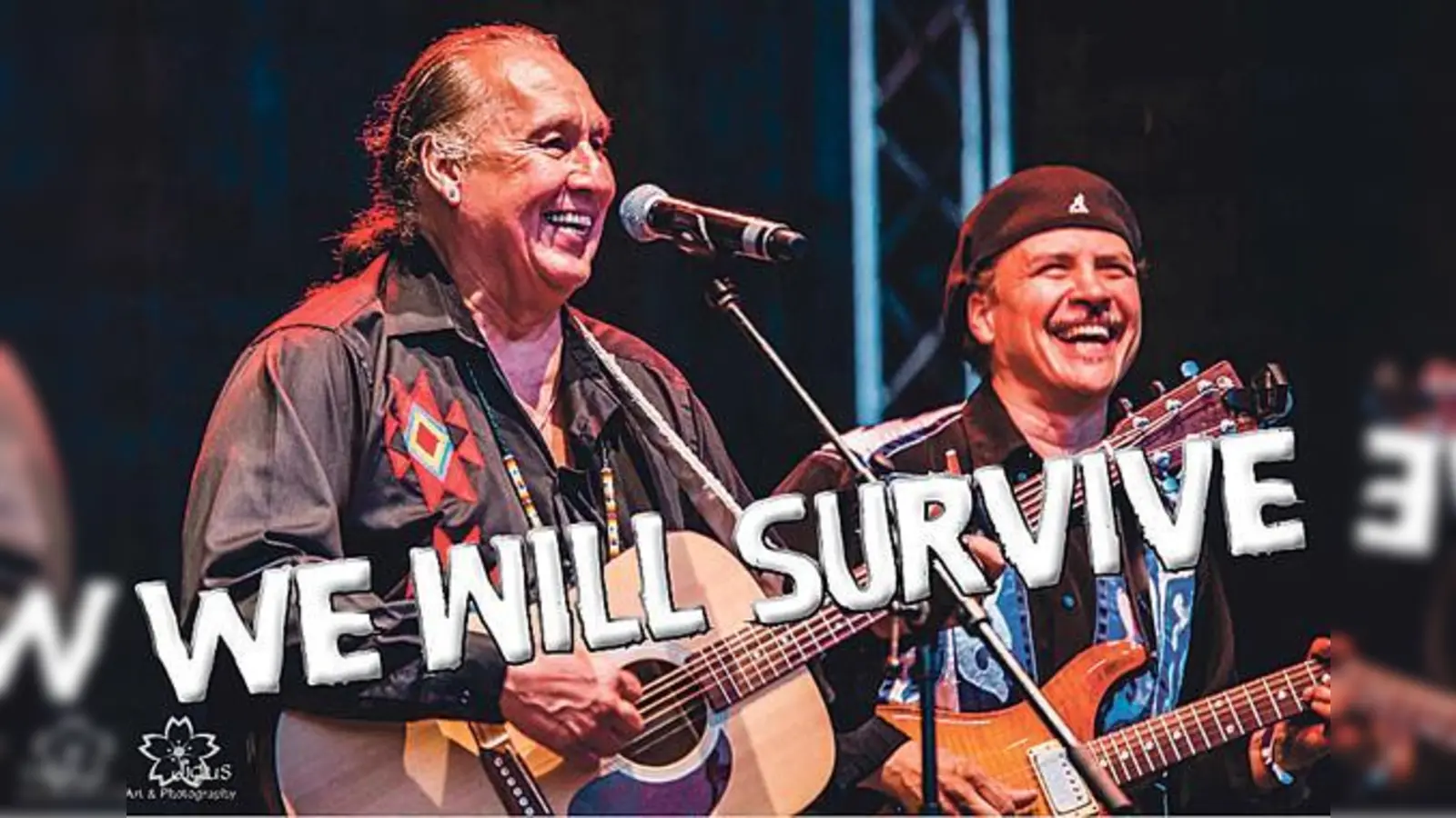 Mitch Walking Elk und Wade Fernandez  zwei amerikanische Ureinwohner  lieben die Musik. 	 (Foto: VA)