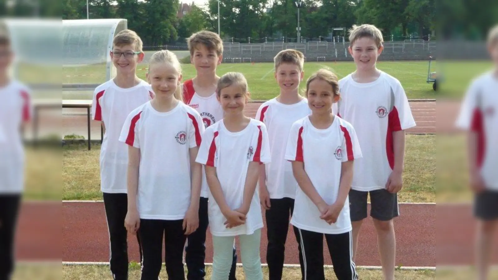 Die jungen Leichtathleten des SV Germering freuten sich über ihre Erfolge, die sie bei den Merhkampfmeisterschaften im Münchner Dantestation erzielen konnten. (Foto: SV Germering)