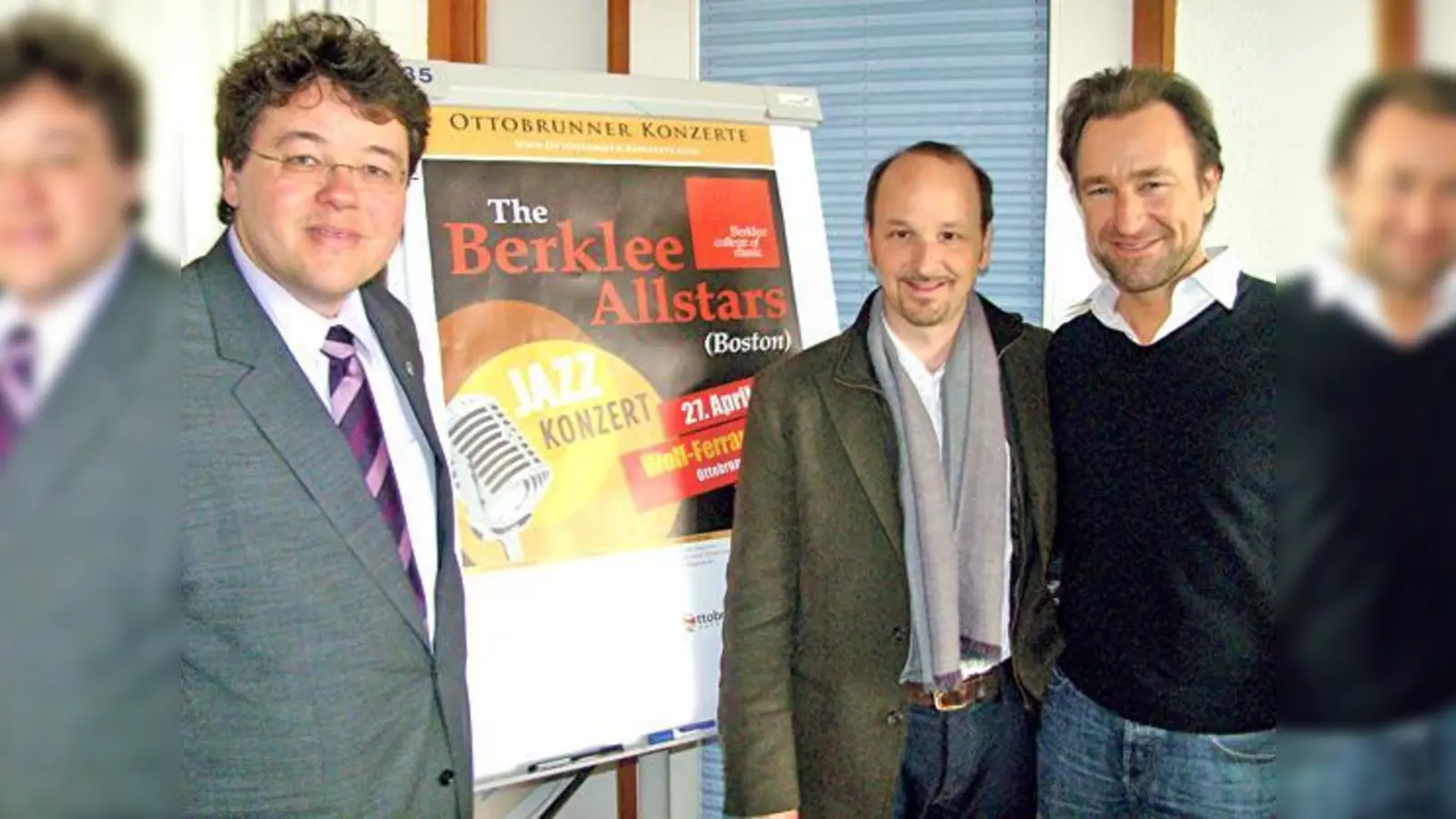 Freuen sich auf hochkarätigen Besuch bei den »Ottobrunner Konzerten« (v. l.): Thomas Loderer, Johannes Tonio und Cornelius Claudio Kreusch.	 (Foto: Ka)