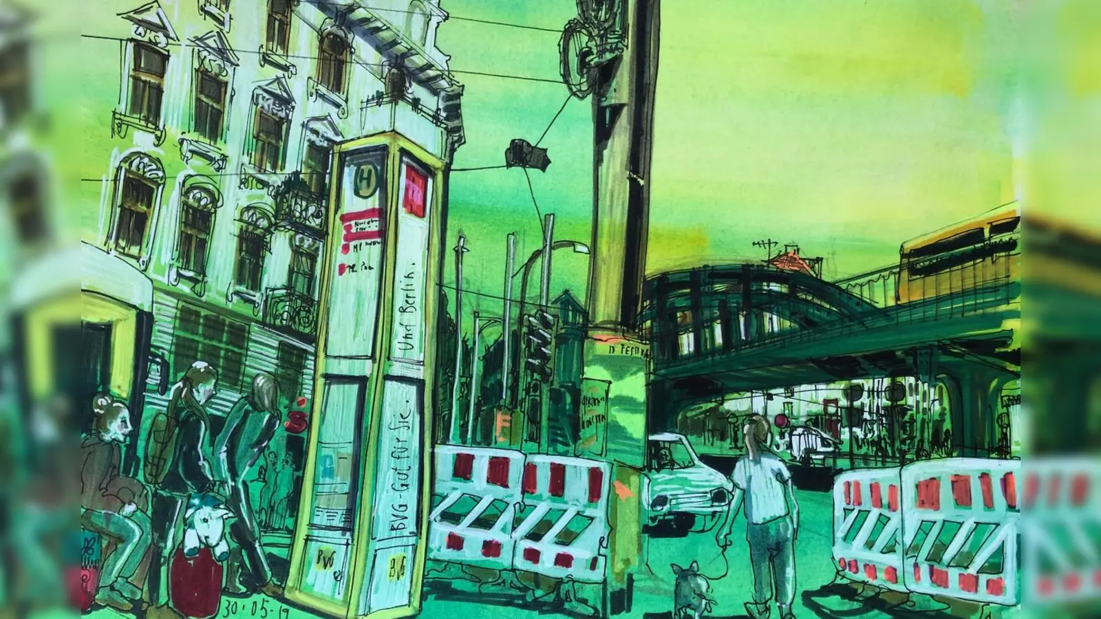 Die Künstlerinnen Daniela Dewes und Bine Bein zeigen in einer Ausstellung Stadtimpressionen aus Berlin und München. Die Vernissage ist am 3. Juli. (Bild: Bine Bein)