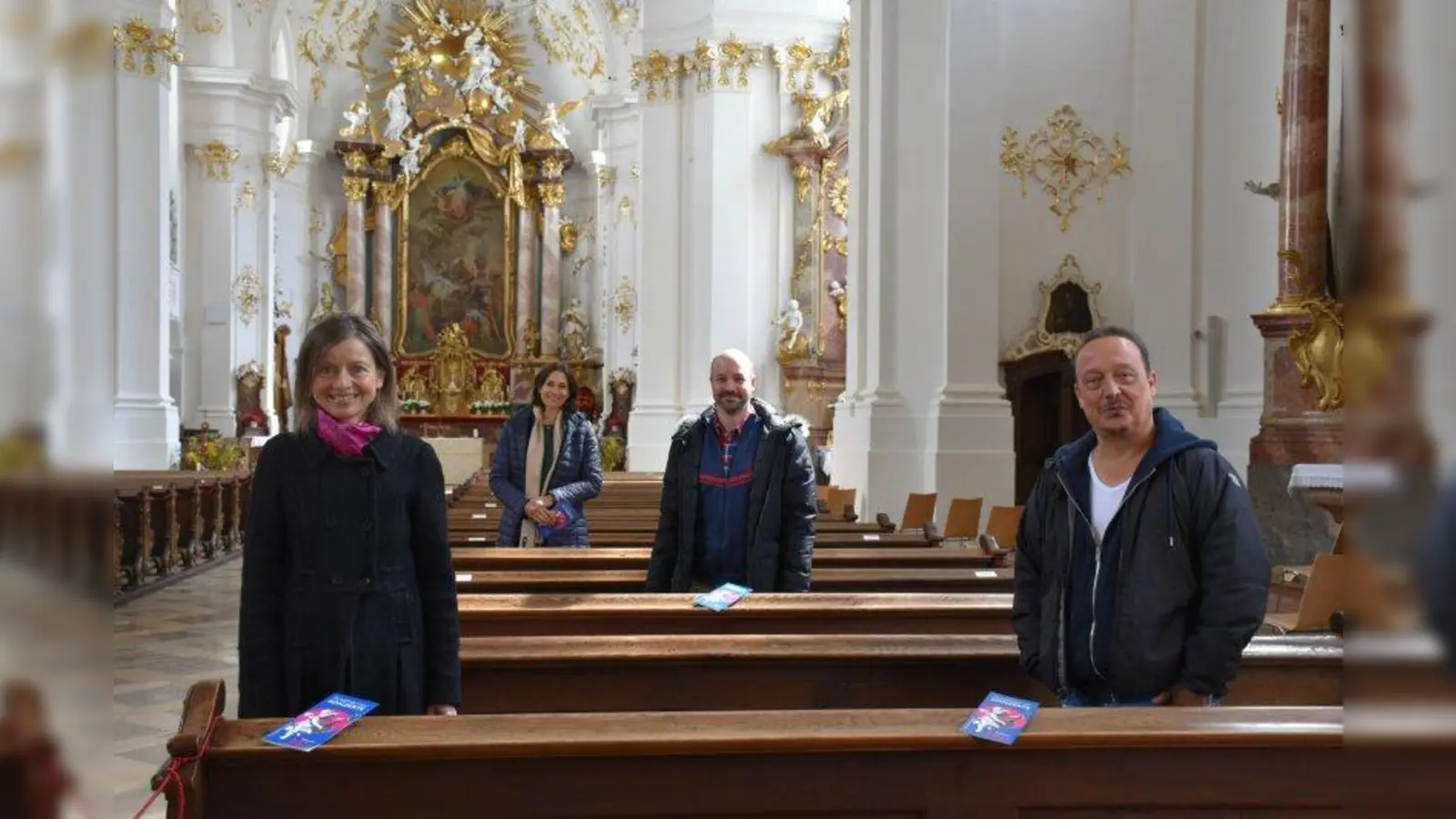 Sehen der Konzertsaison trotz allem zuversichtlich entgegen: v.r. Michael Forster, Christian Schenk, Susanne Rieder und Anja Brandstäter. (Foto: Hauck)